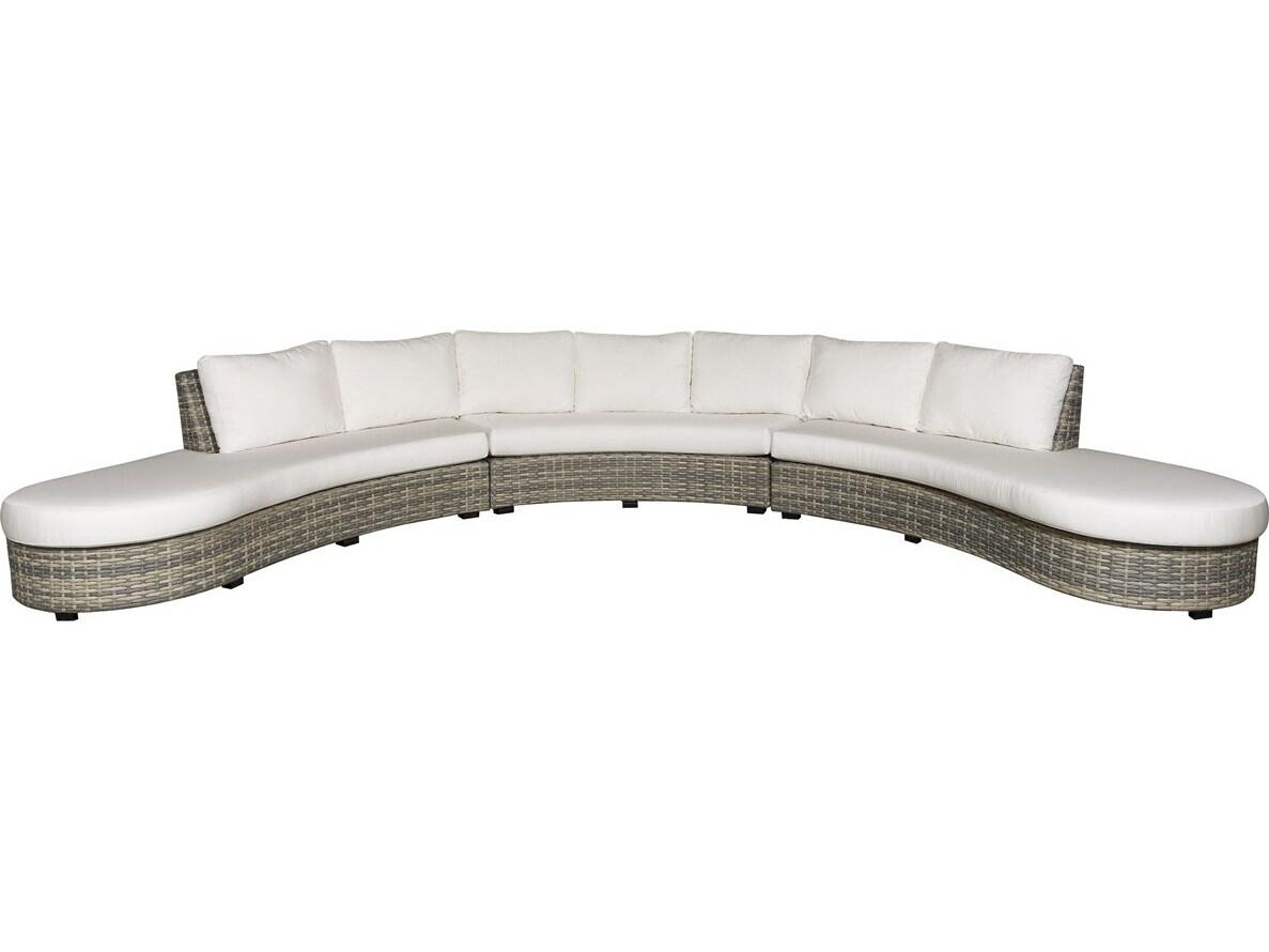 Vanguard Furniture Outdoor Montclair Large Curved Armless Sofa