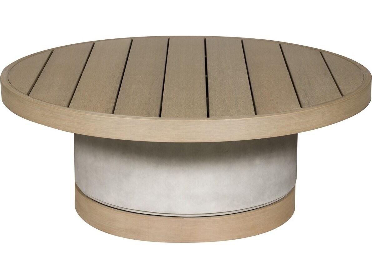 Vanguard Furniture Michael Weiss Tiburon Concrete Oyster Round Coffee Table