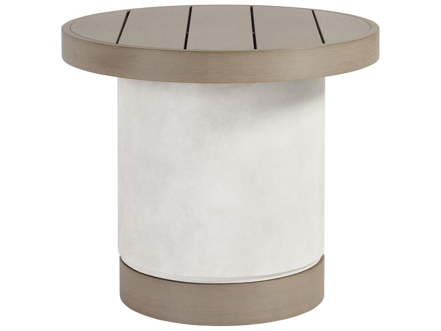 Vanguard Furniture Michael Weiss Tiburon Concrete Oyster Round End Table