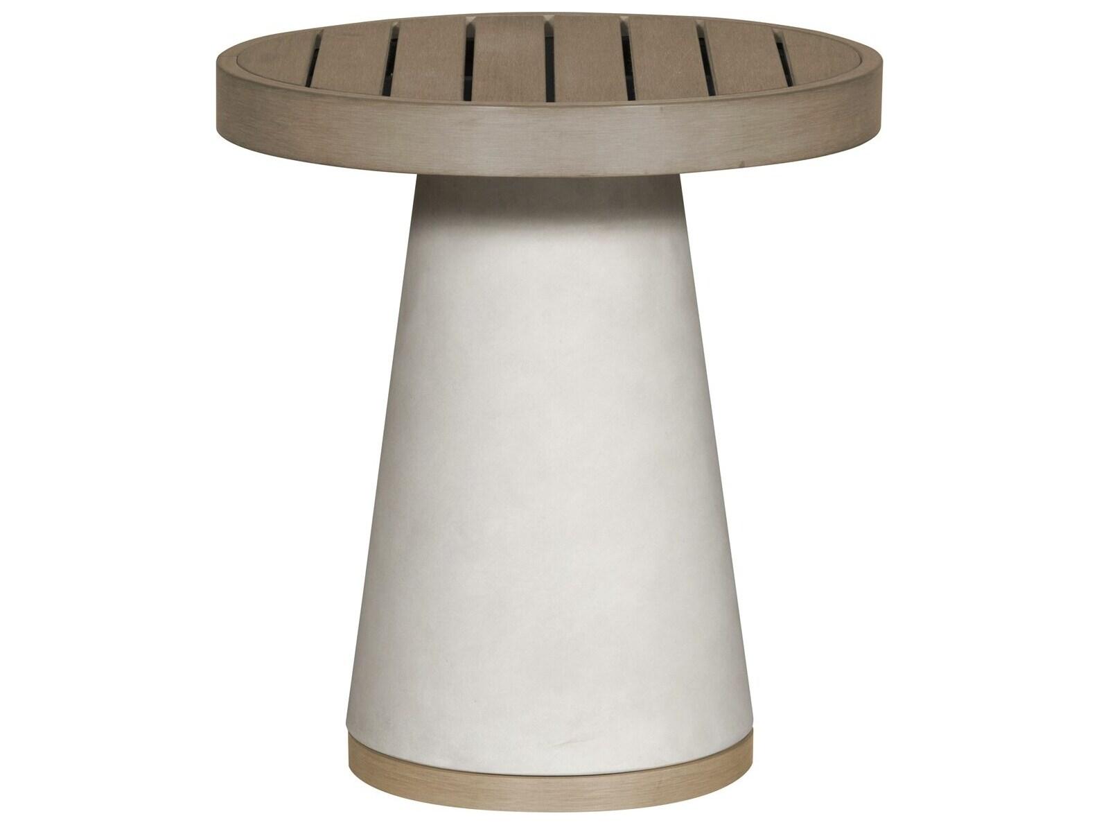 Vanguard Furniture Michael Weiss Tiburon Concrete Oyster Round End Table