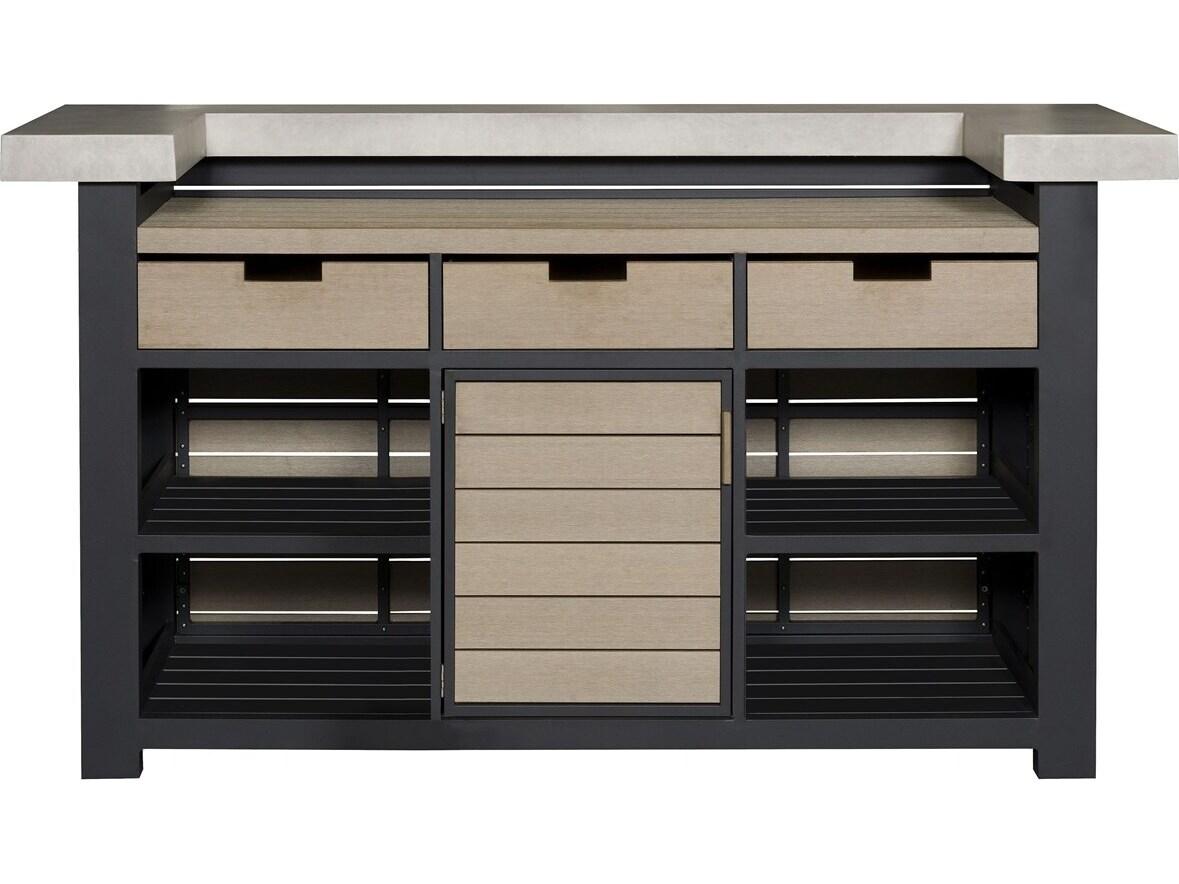 Vanguard Furniture Michael Weiss Montecito Aluminum Shadow 78"W x 30.5"D Rectangular Bar