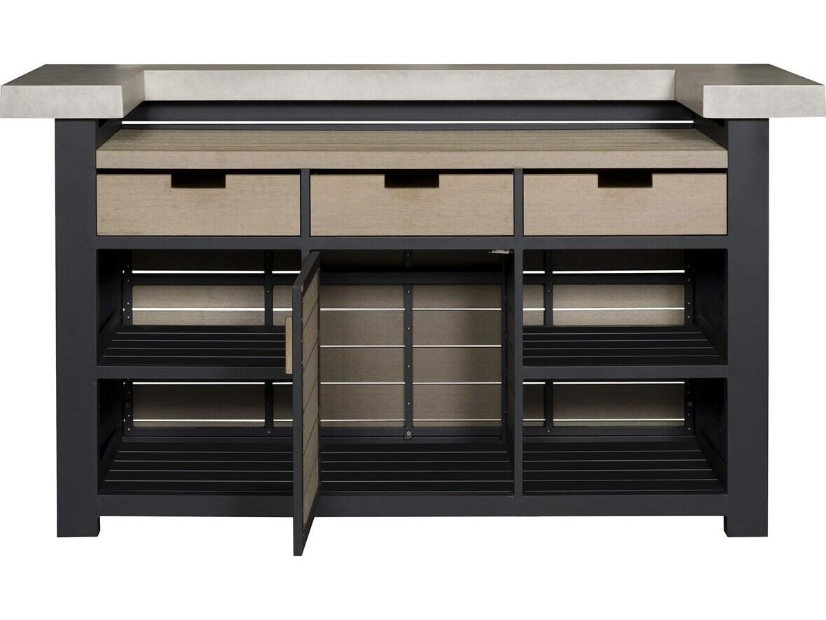 Vanguard Furniture Michael Weiss Montecito Aluminum Shadow 78"W x 30.5"D Rectangular Bar