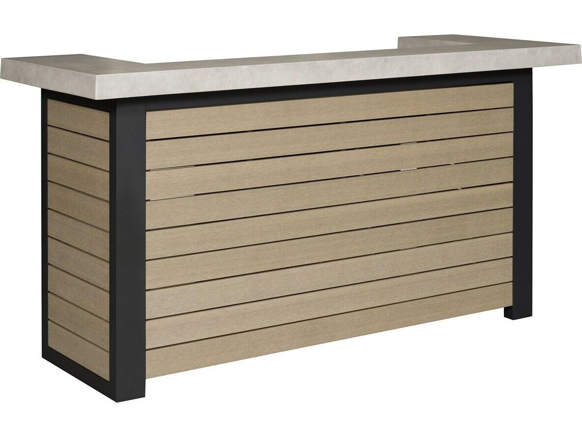 Vanguard Furniture Michael Weiss Montecito Aluminum Shadow 78"W x 30.5"D Rectangular Bar