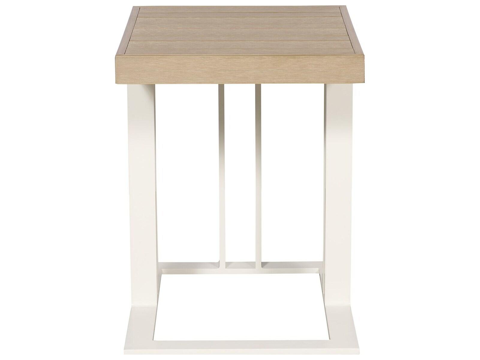 Vanguard Furniture Michael Weiss Montecito Aluminum White Shimmer Square Accent Table