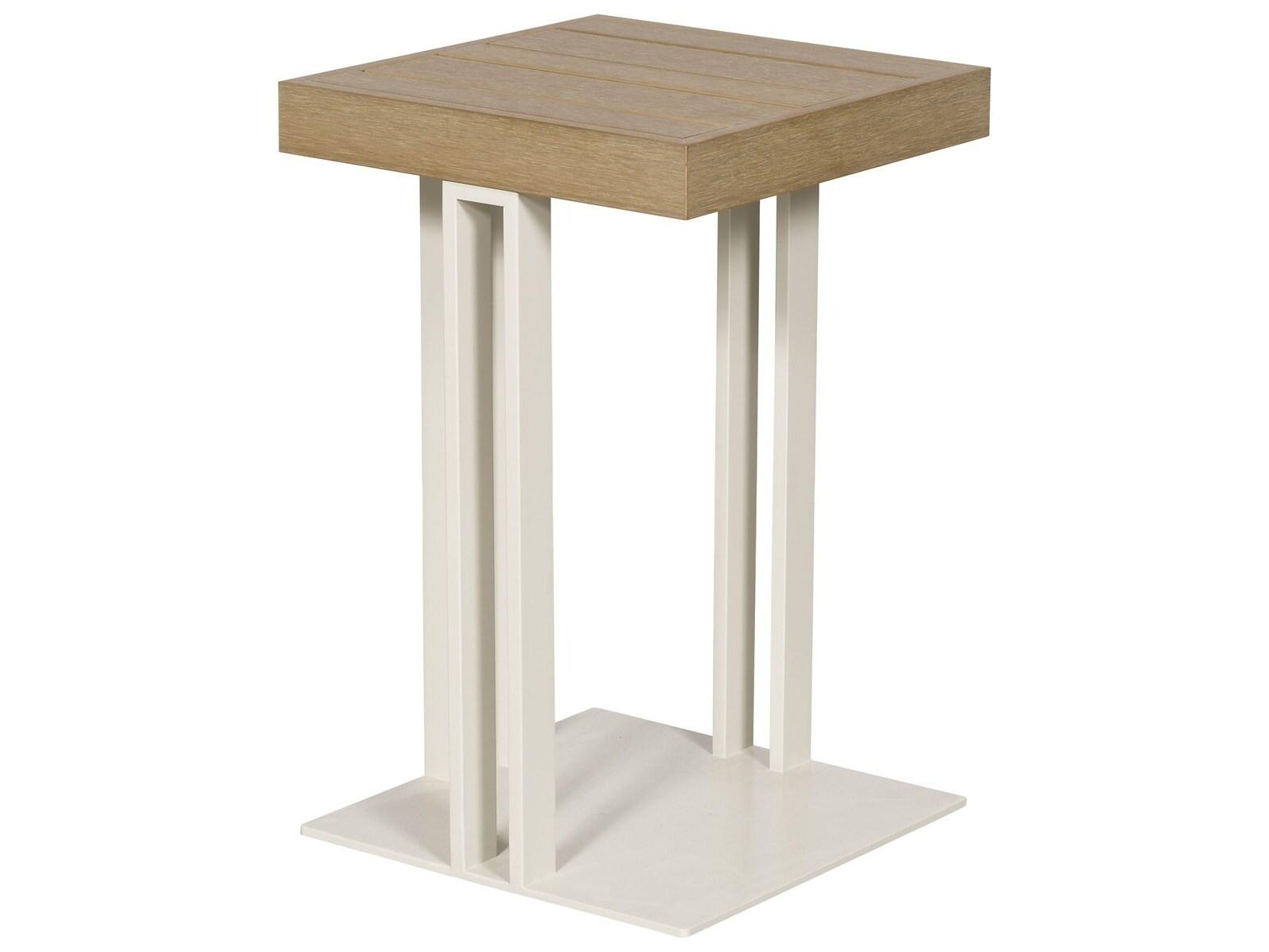 Vanguard Furniture Michael Weiss Montecito Aluminum White Shimmer Rectangular Accent Table