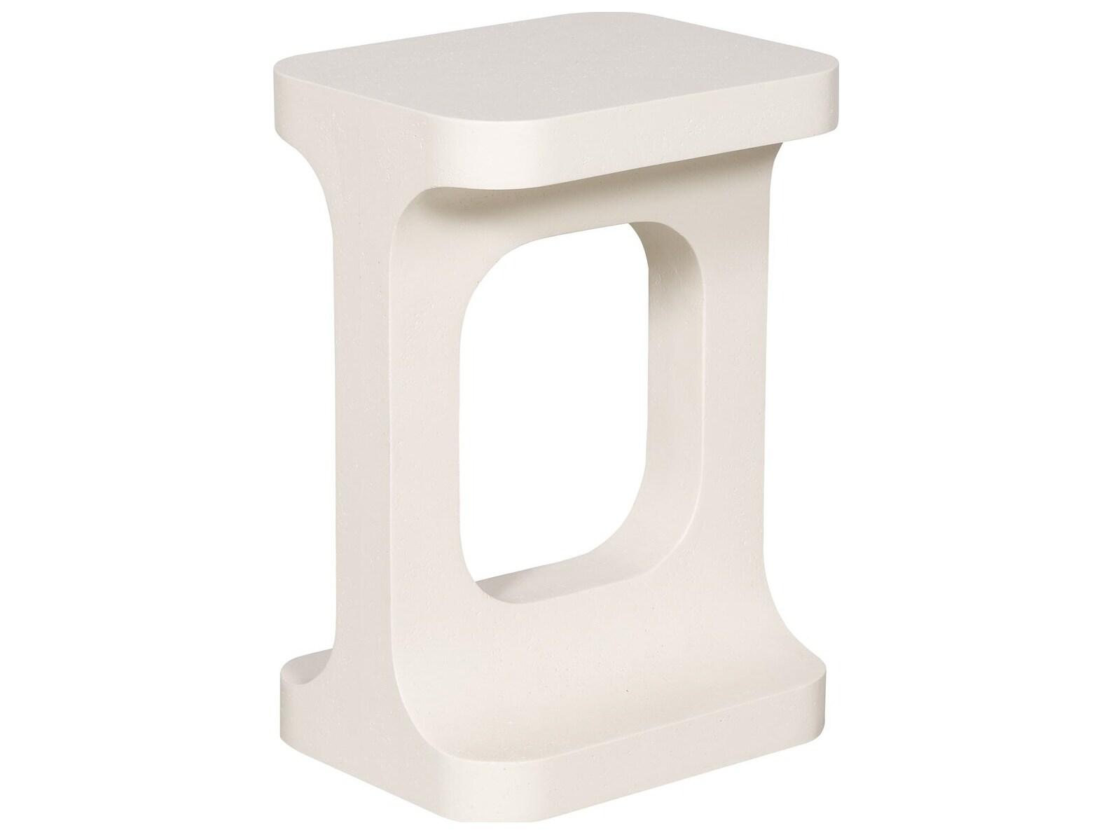Vanguard Furniture Michael Weiss Hester Stone White Rectangular  End Table