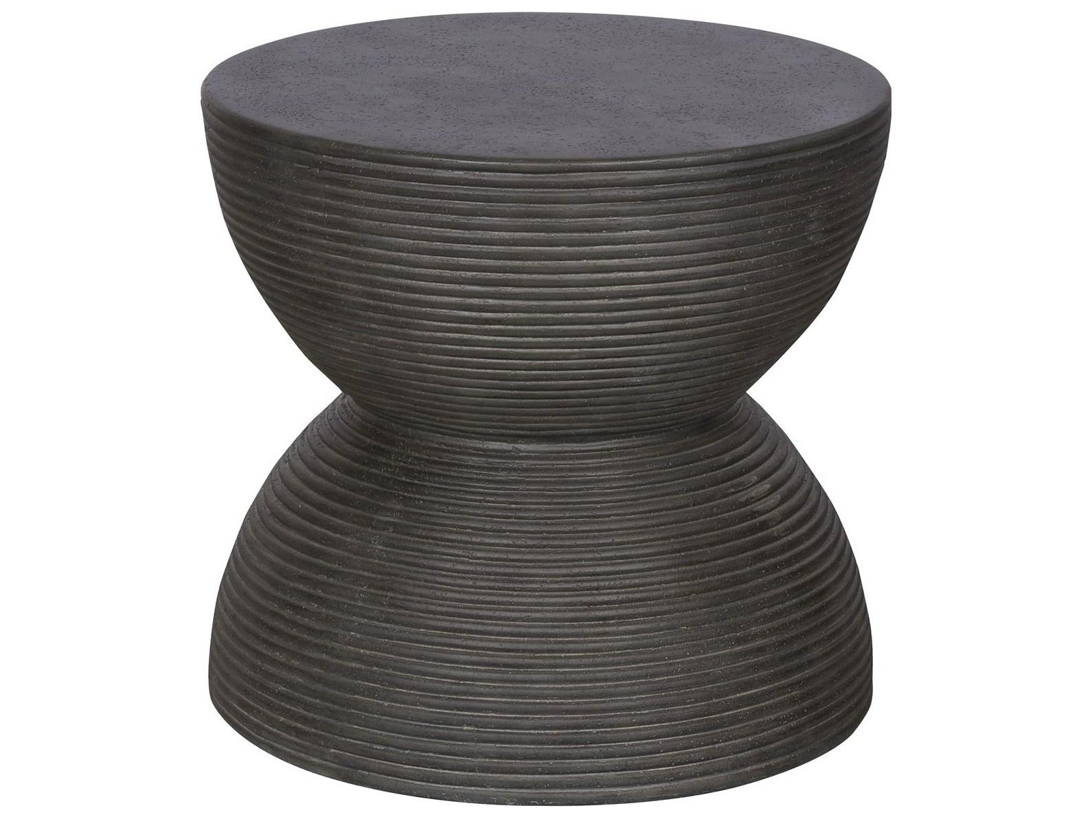 Vanguard Furniture Michael Weiss Malta Stone Cinder Round End Table