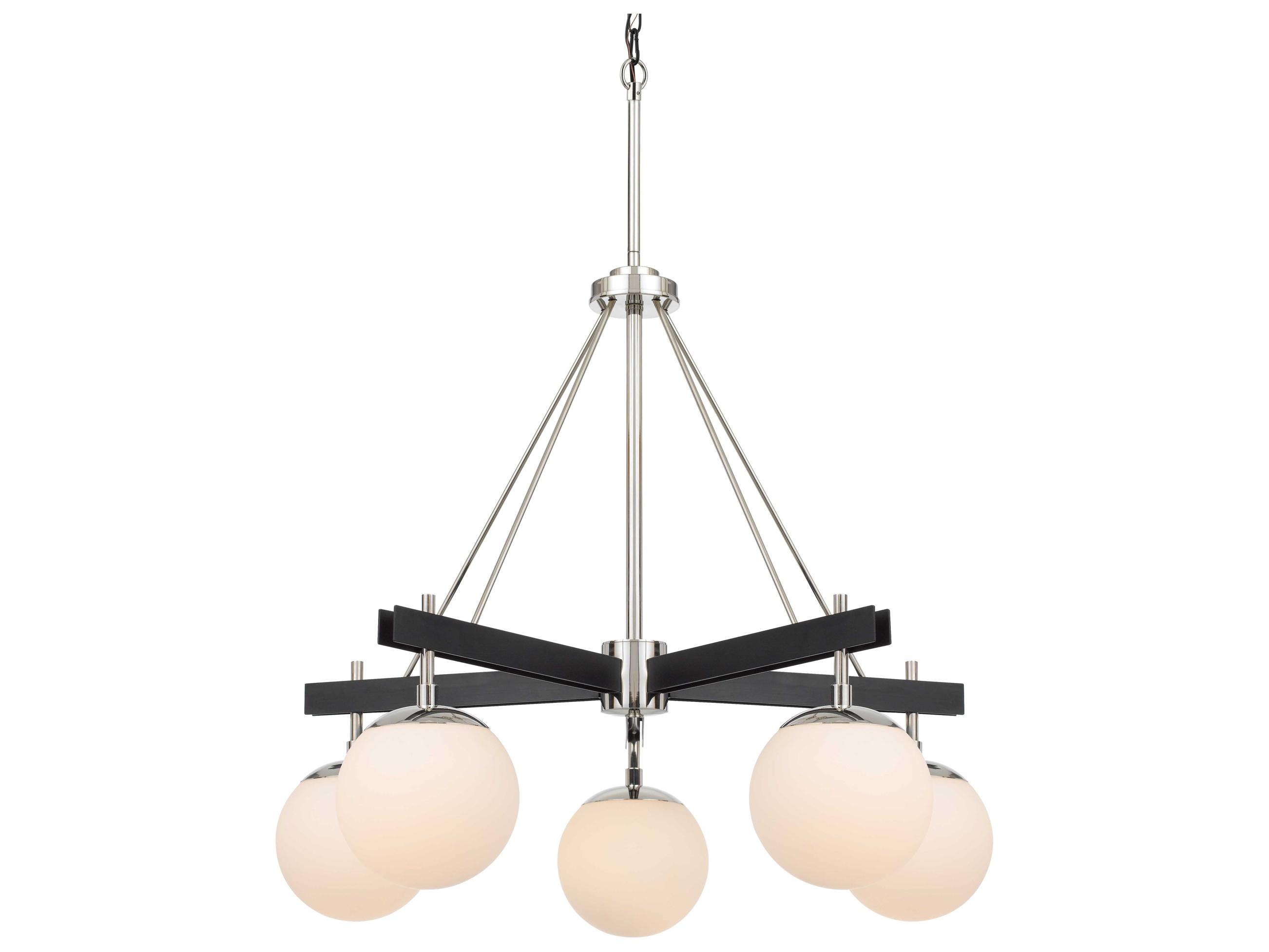 Varaluz Allie Nickel Globe Chandelier