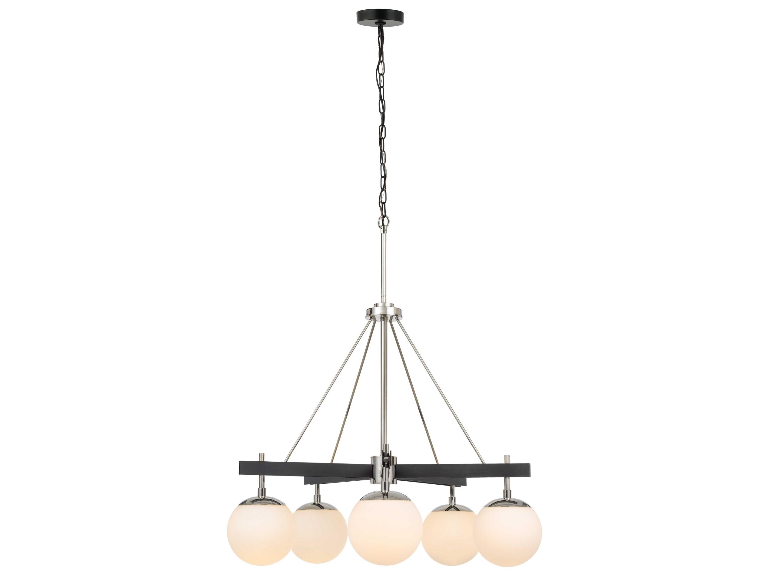 Varaluz Allie Nickel Globe Chandelier