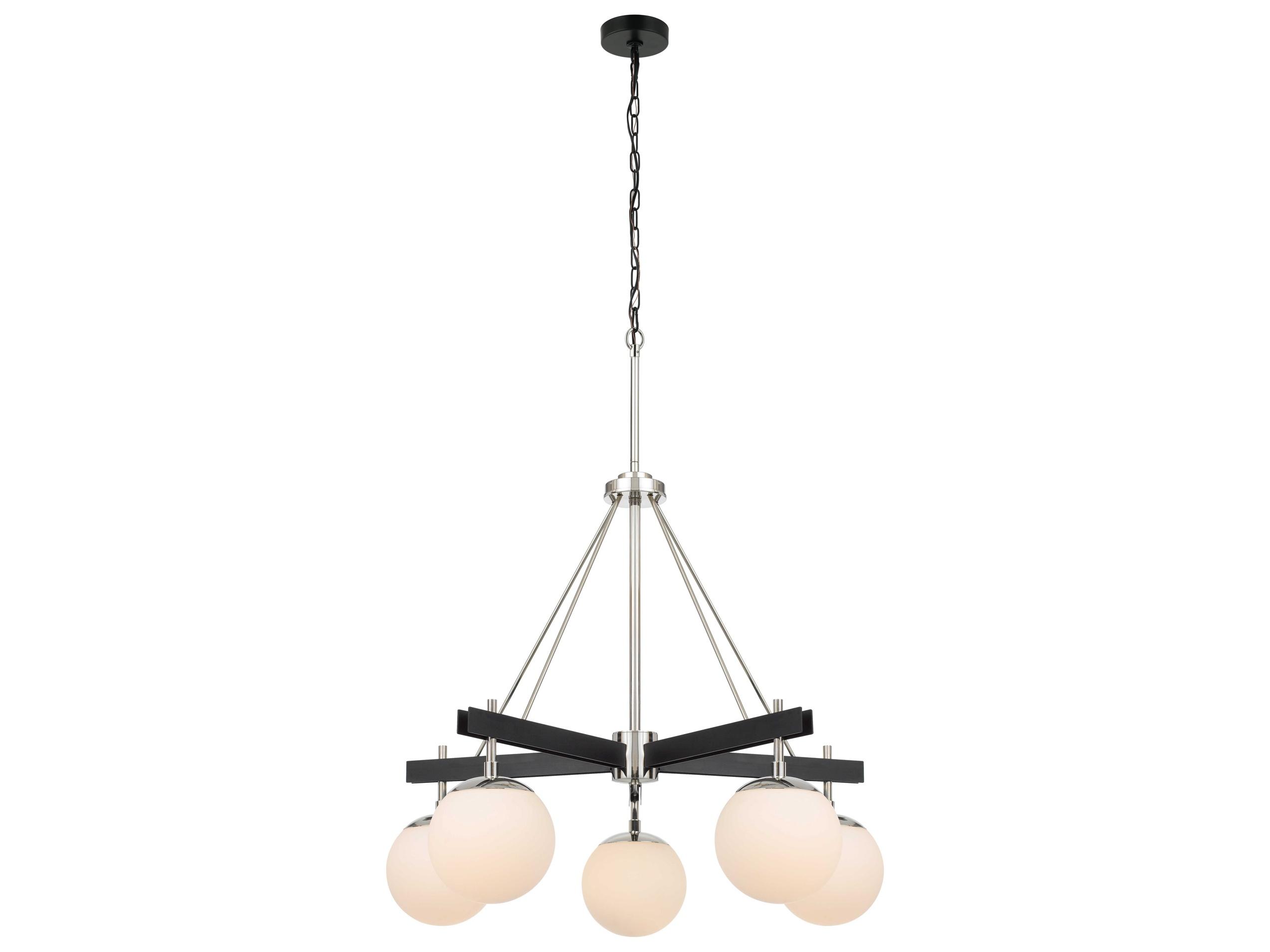 Varaluz Allie Nickel Globe Chandelier