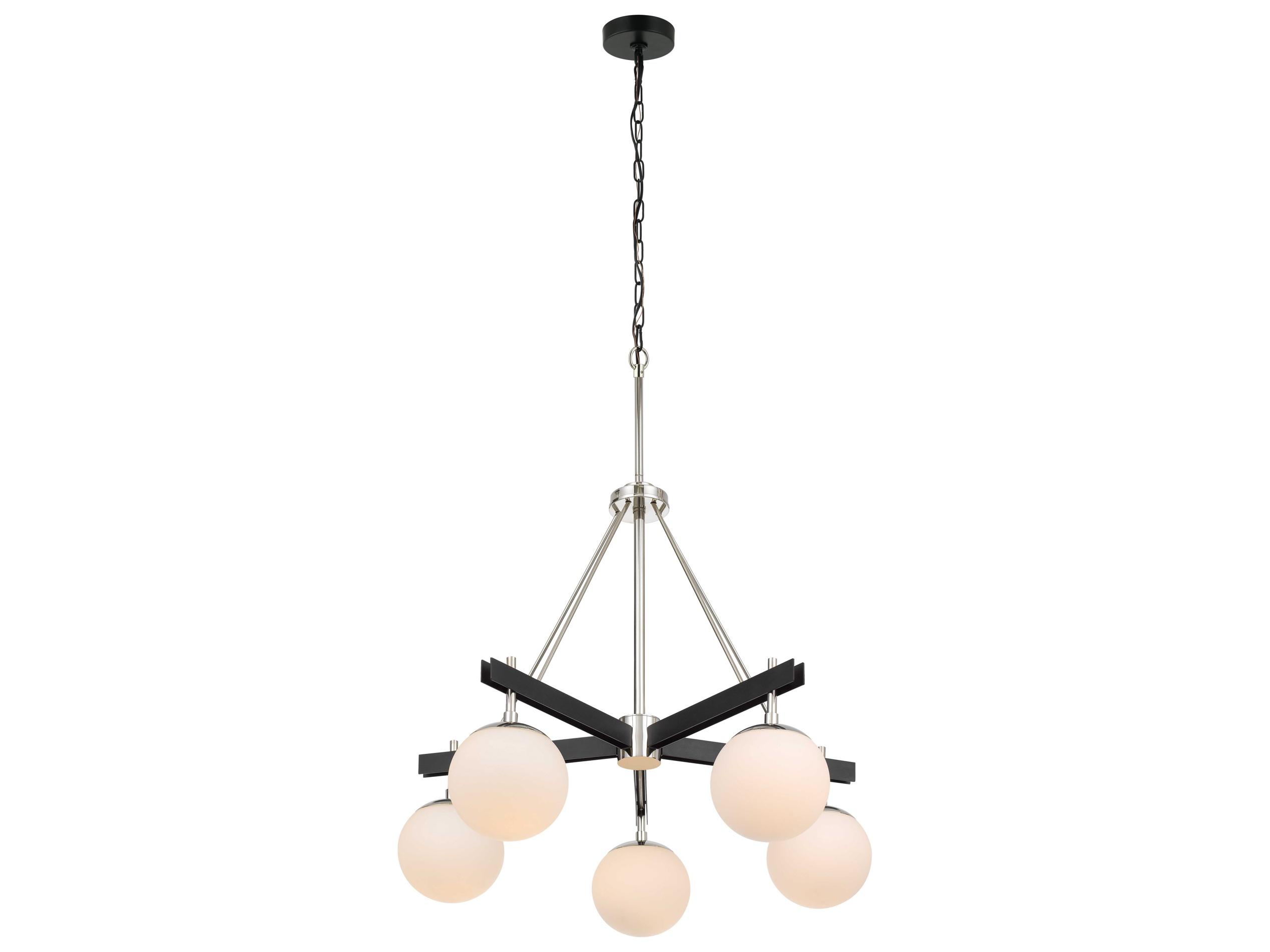 Varaluz Allie Nickel Globe Chandelier