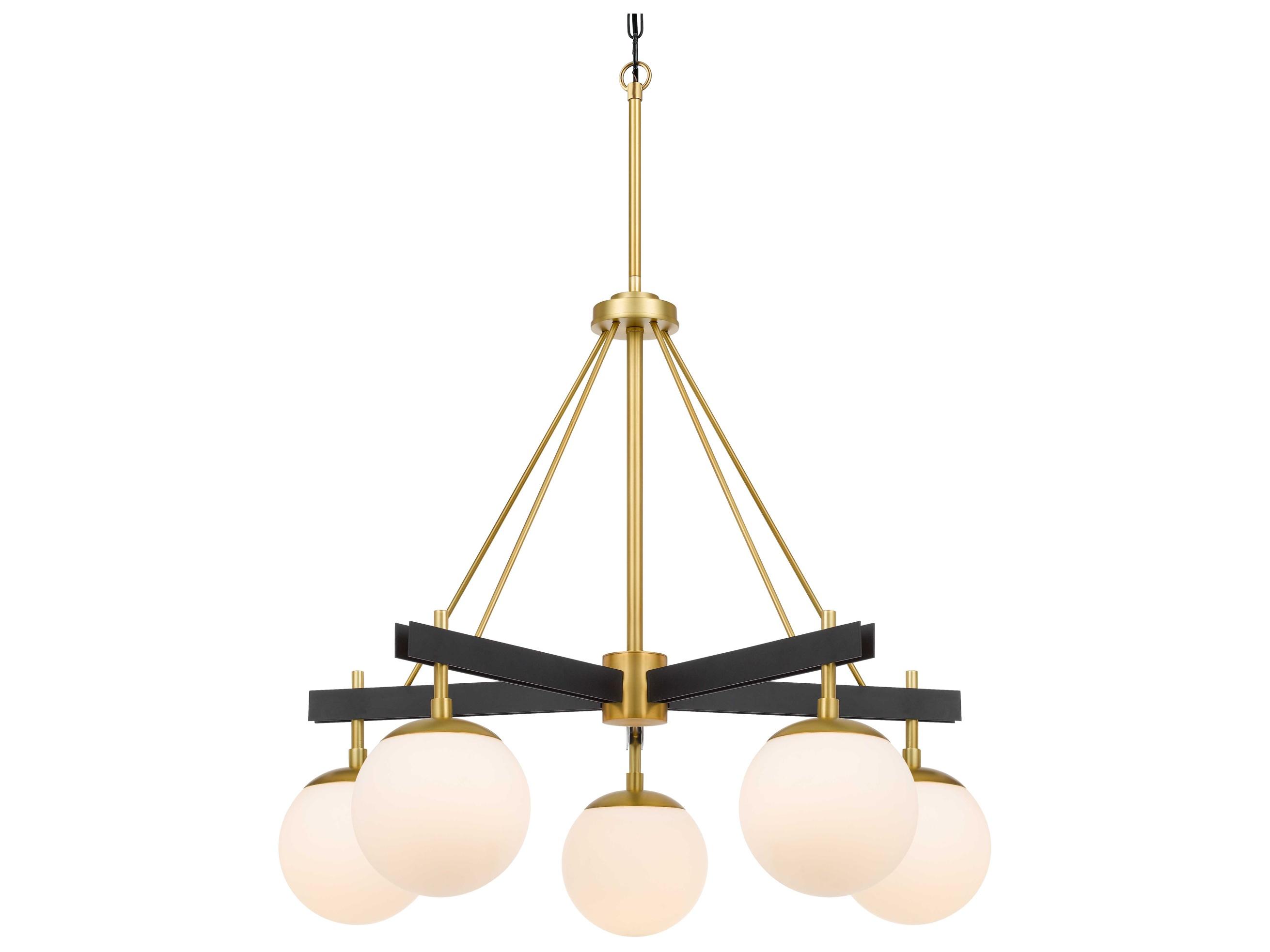 Varaluz Allie Brass Globe Chandelier