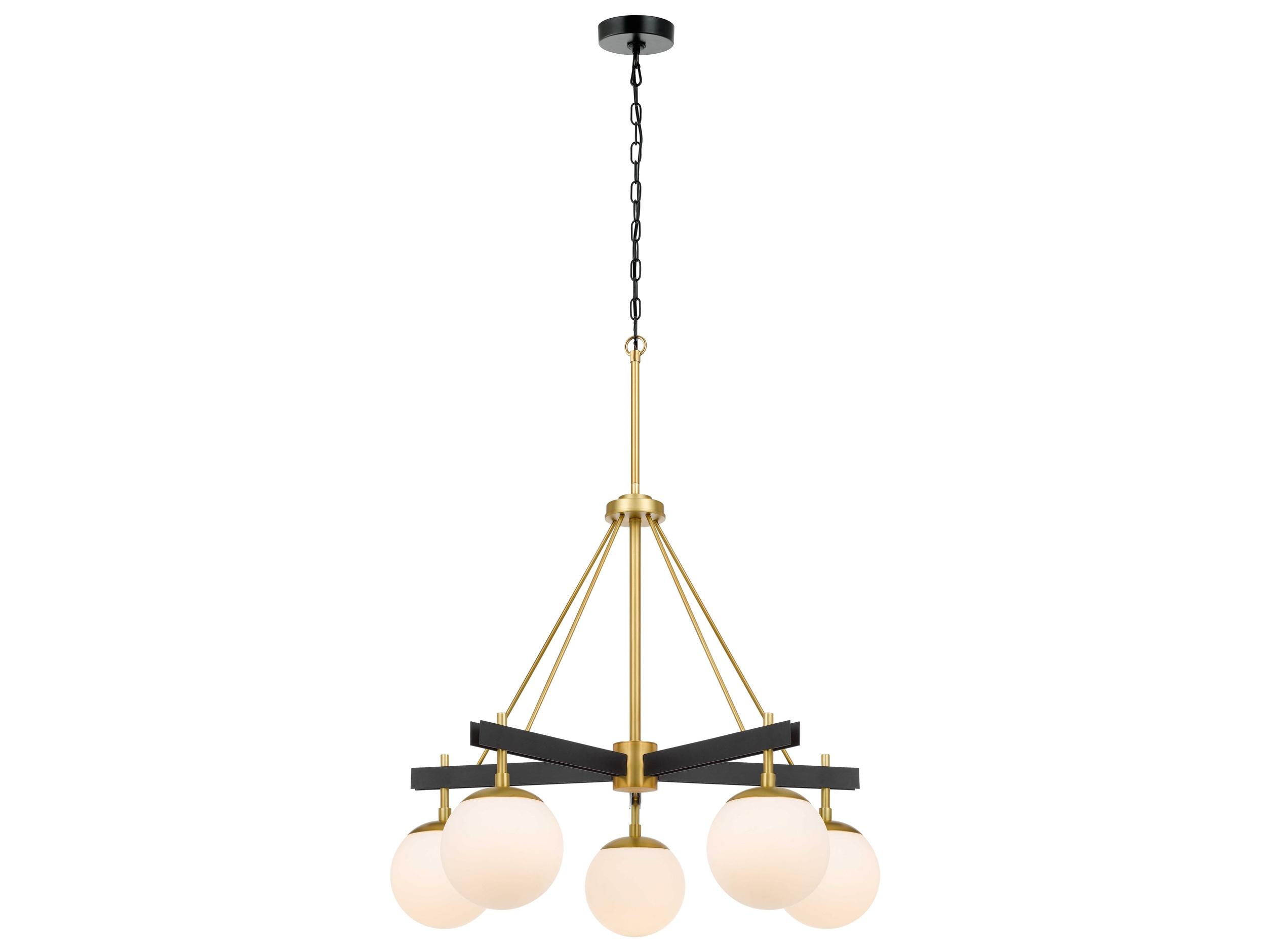 Varaluz Allie Brass Globe Chandelier