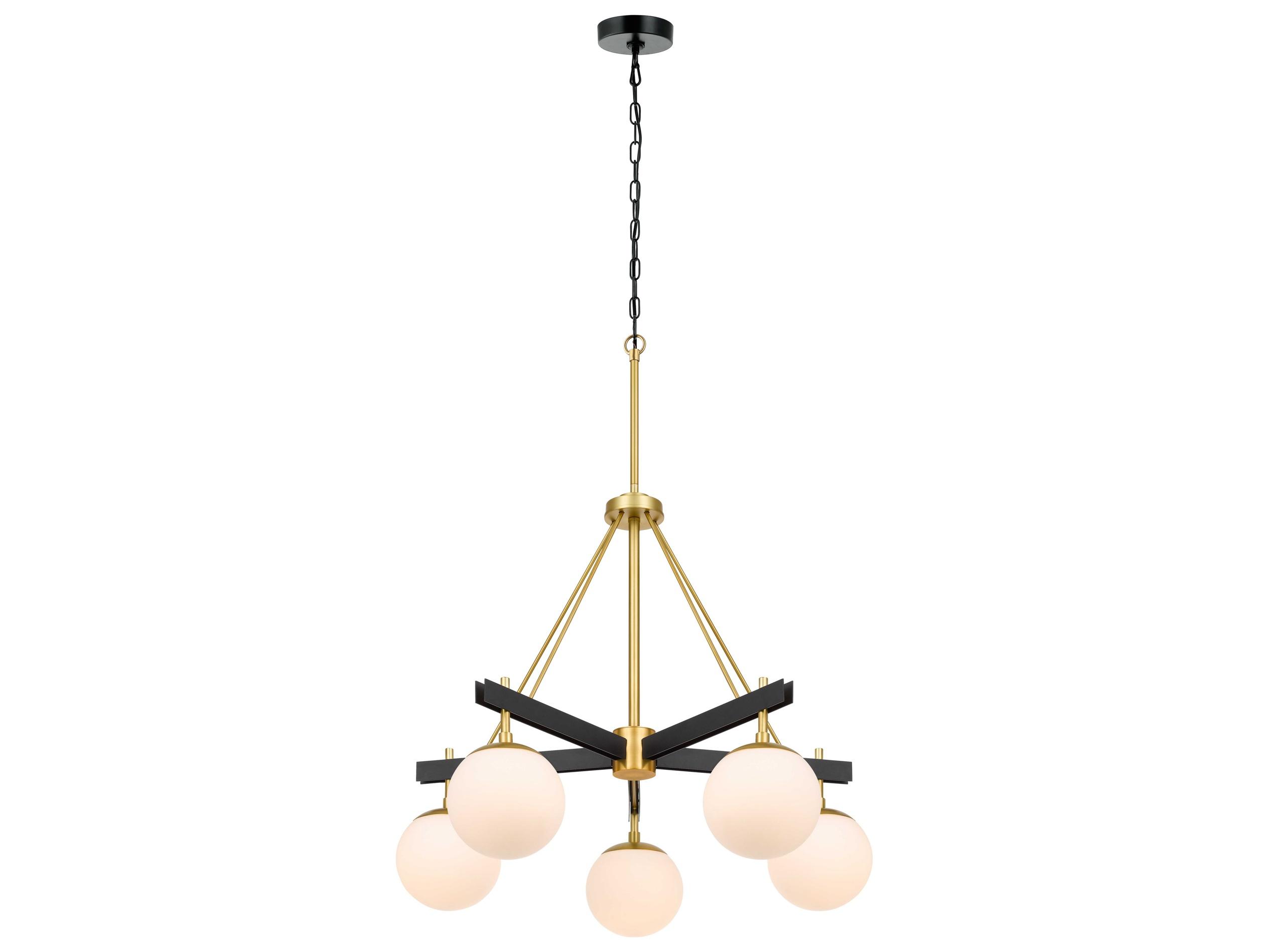 Varaluz Allie Brass Globe Chandelier