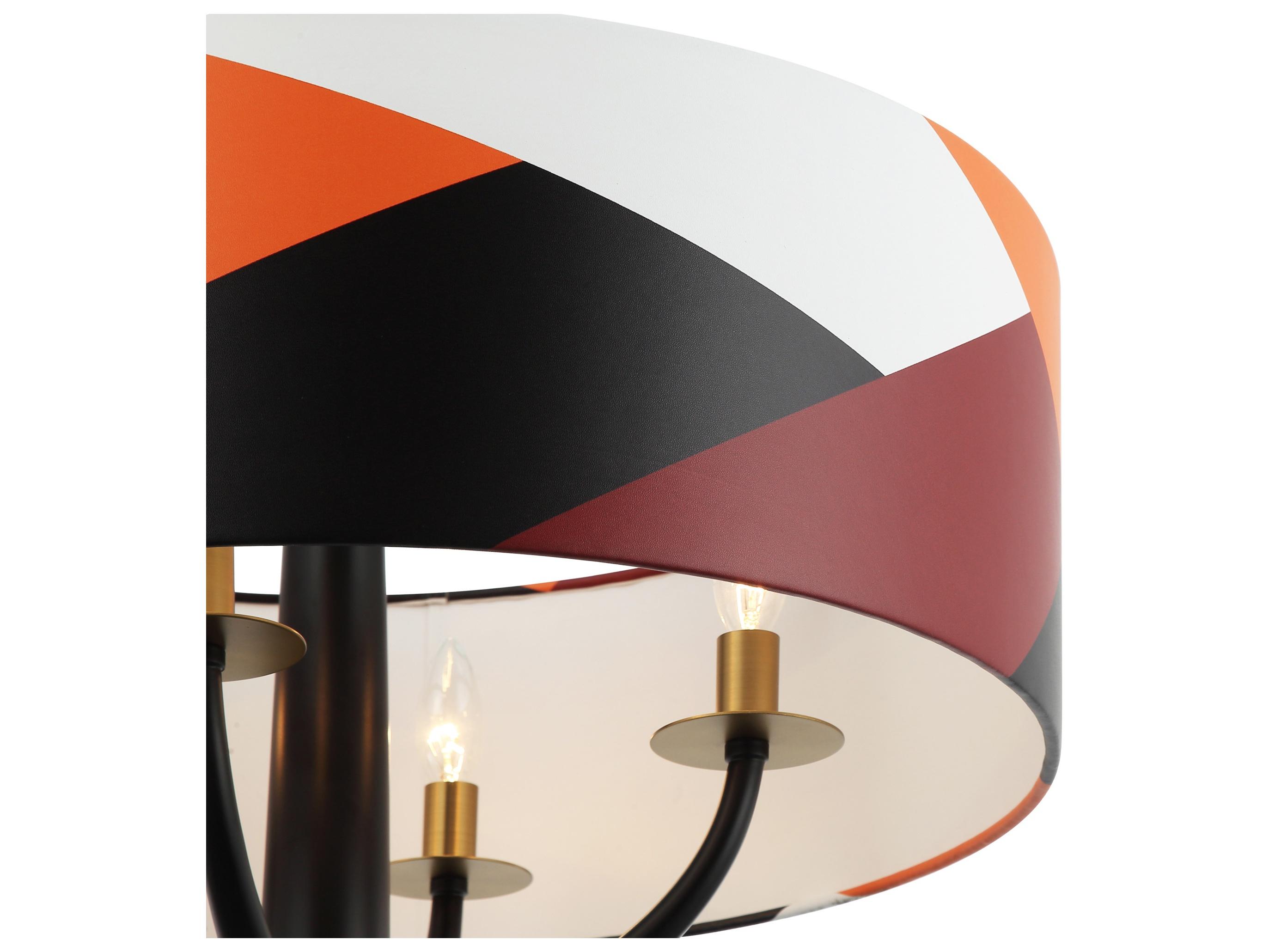 Varaluz Patchwork Black Drum Pendant