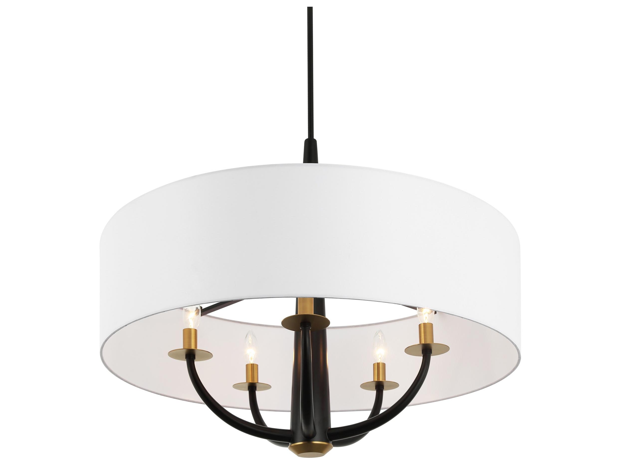 Varaluz Patchwork Black Drum Pendant