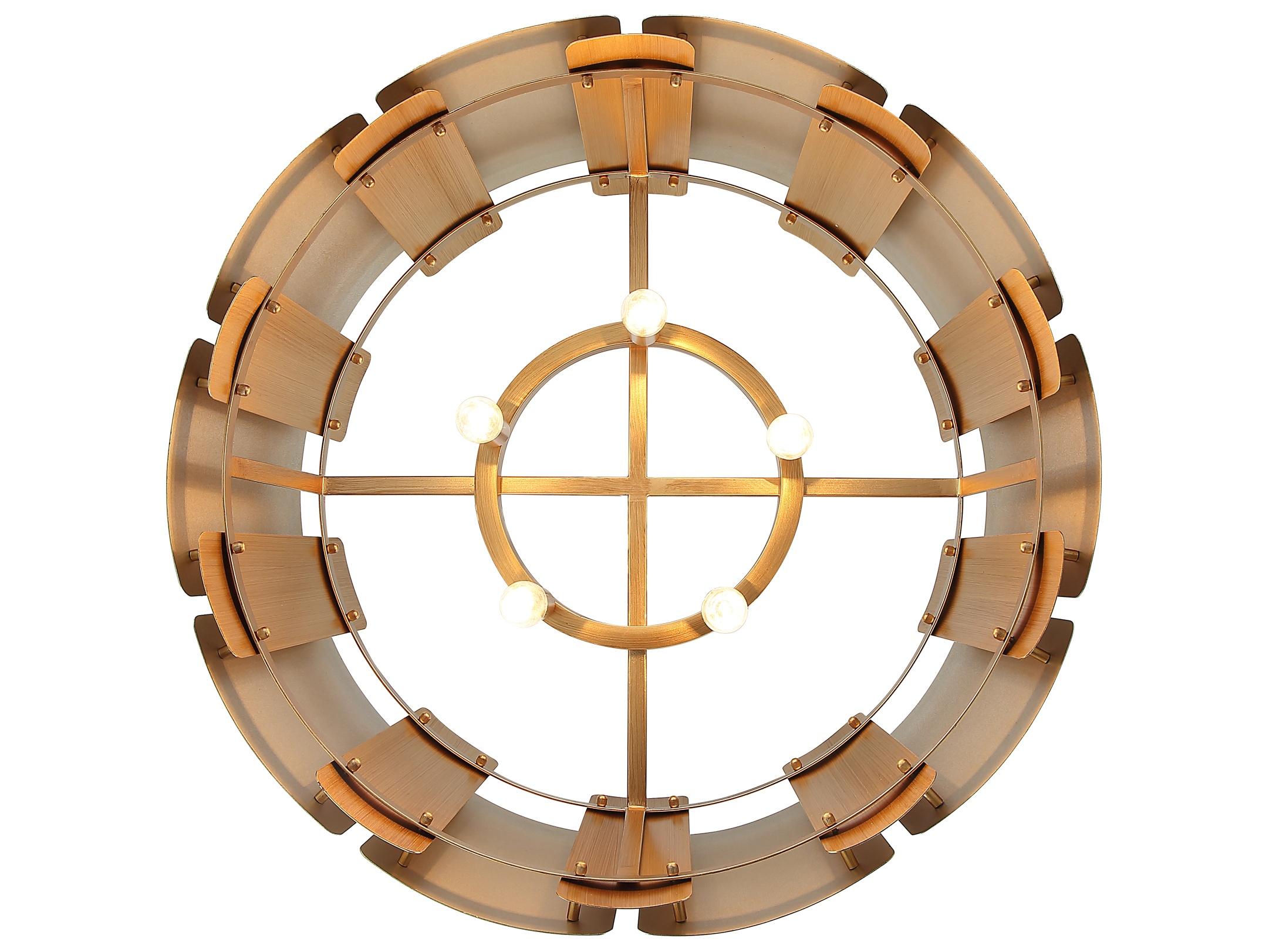 Varaluz Peep Show Gold Drum Pendant