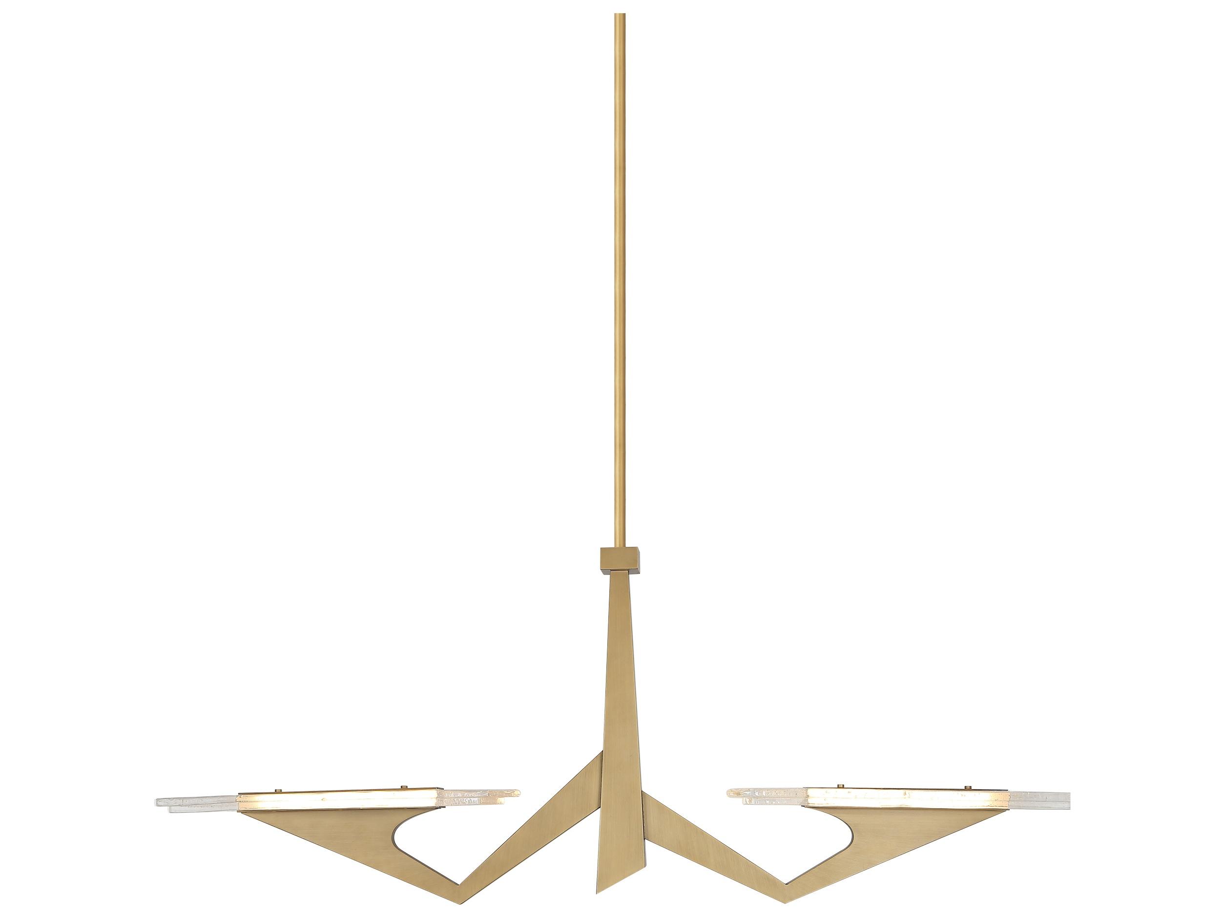 Varaluz Down The Wrong Path Gold Linear Island Pendant