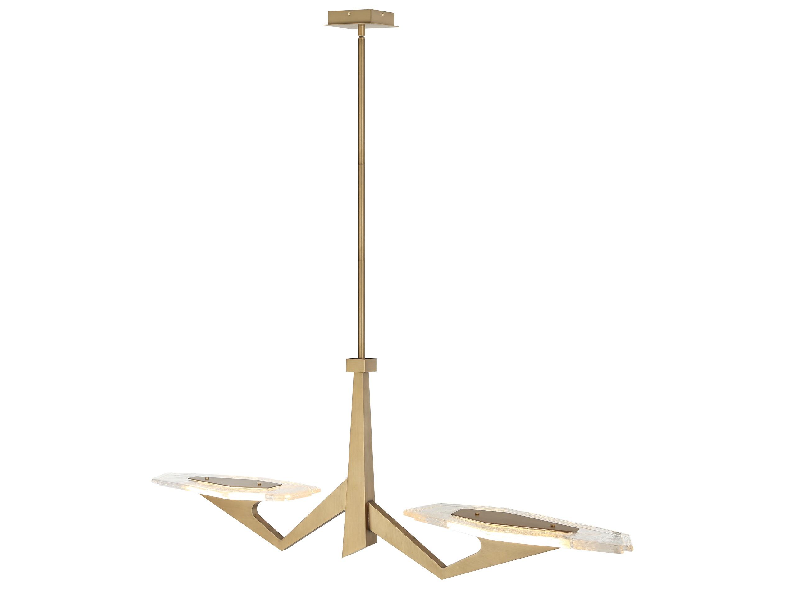 Varaluz Down The Wrong Path Gold Linear Island Pendant