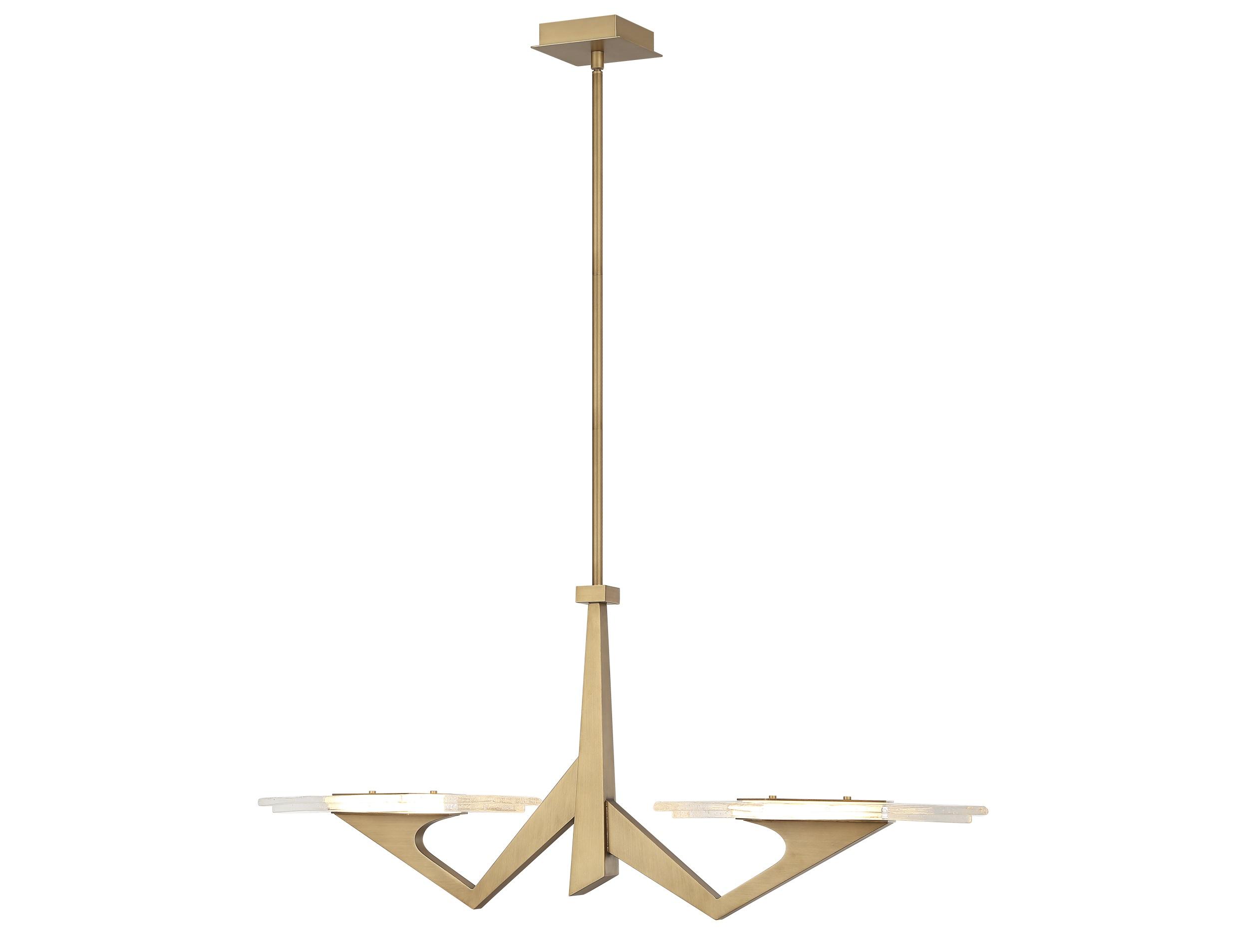 Varaluz Down The Wrong Path Gold Linear Island Pendant