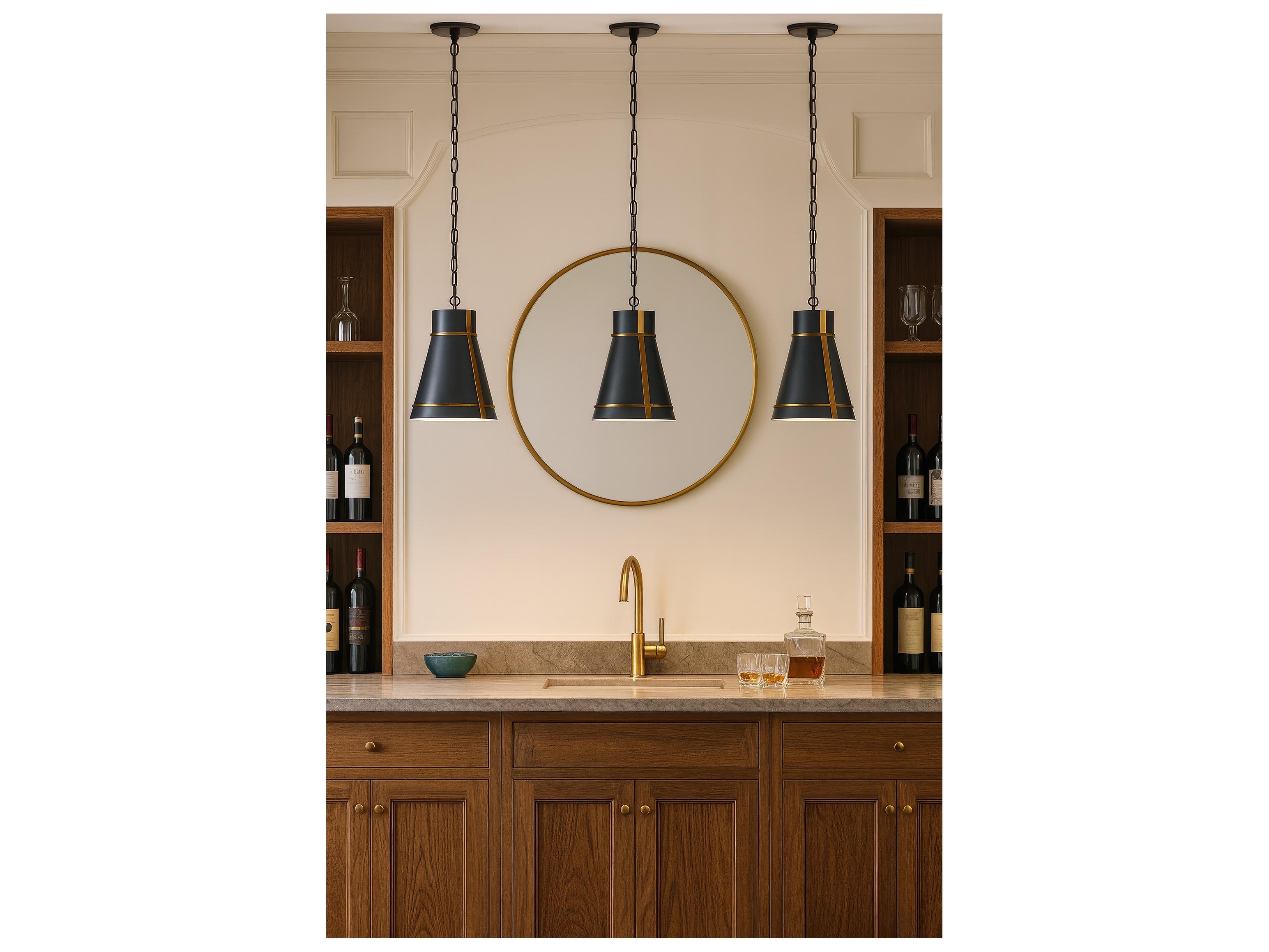 Varaluz Brasserie Brass Mini Pendant