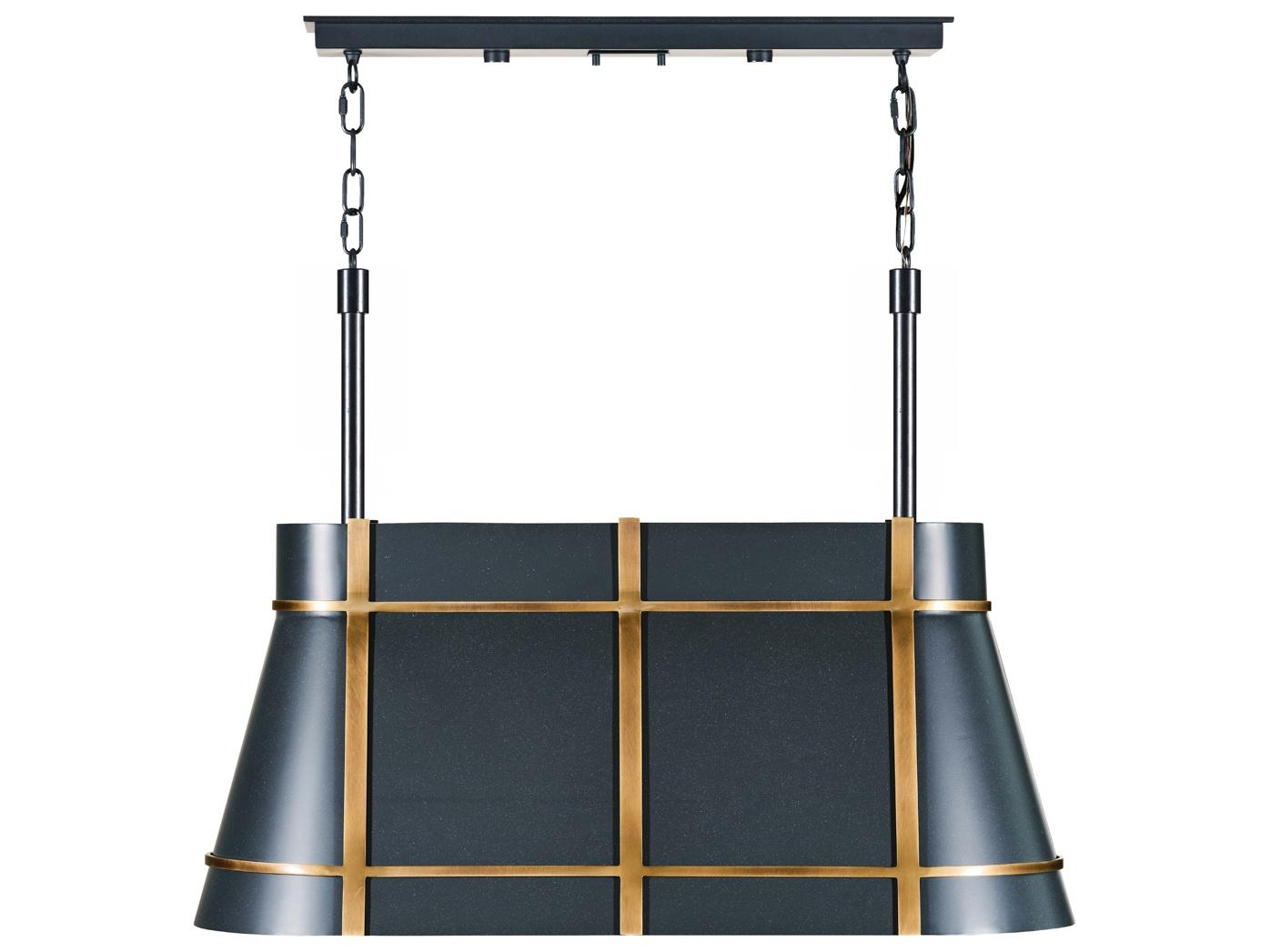 Varaluz Brasserie Brass Linear Island Pendant