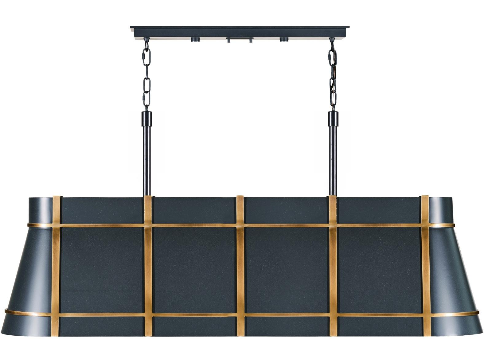 Varaluz Brasserie Brass Linear Island Pendant