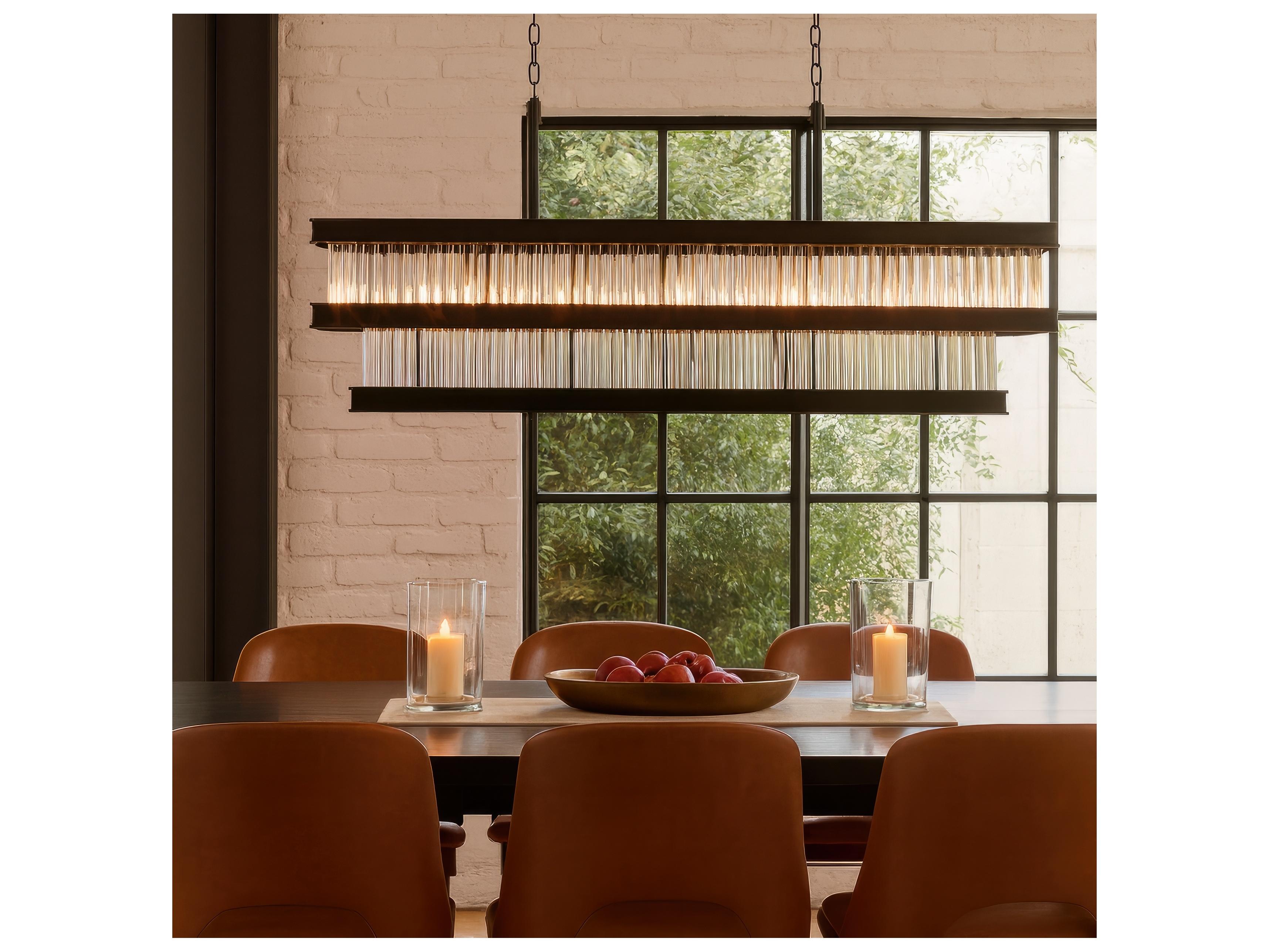 Varaluz Double Take Black Linear Island Pendant