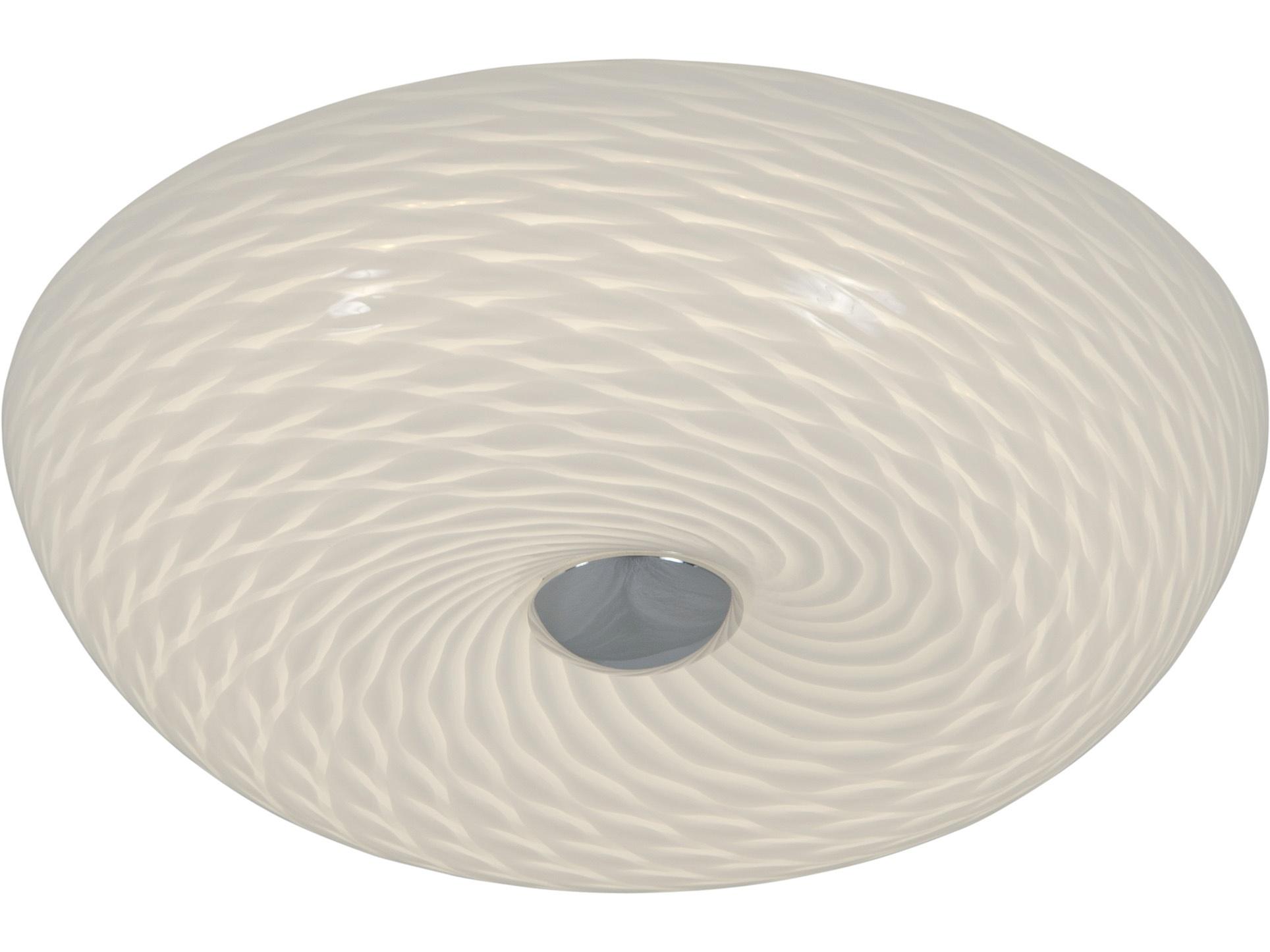 Varaluz Swirled Chrome Bowl Flush Mount