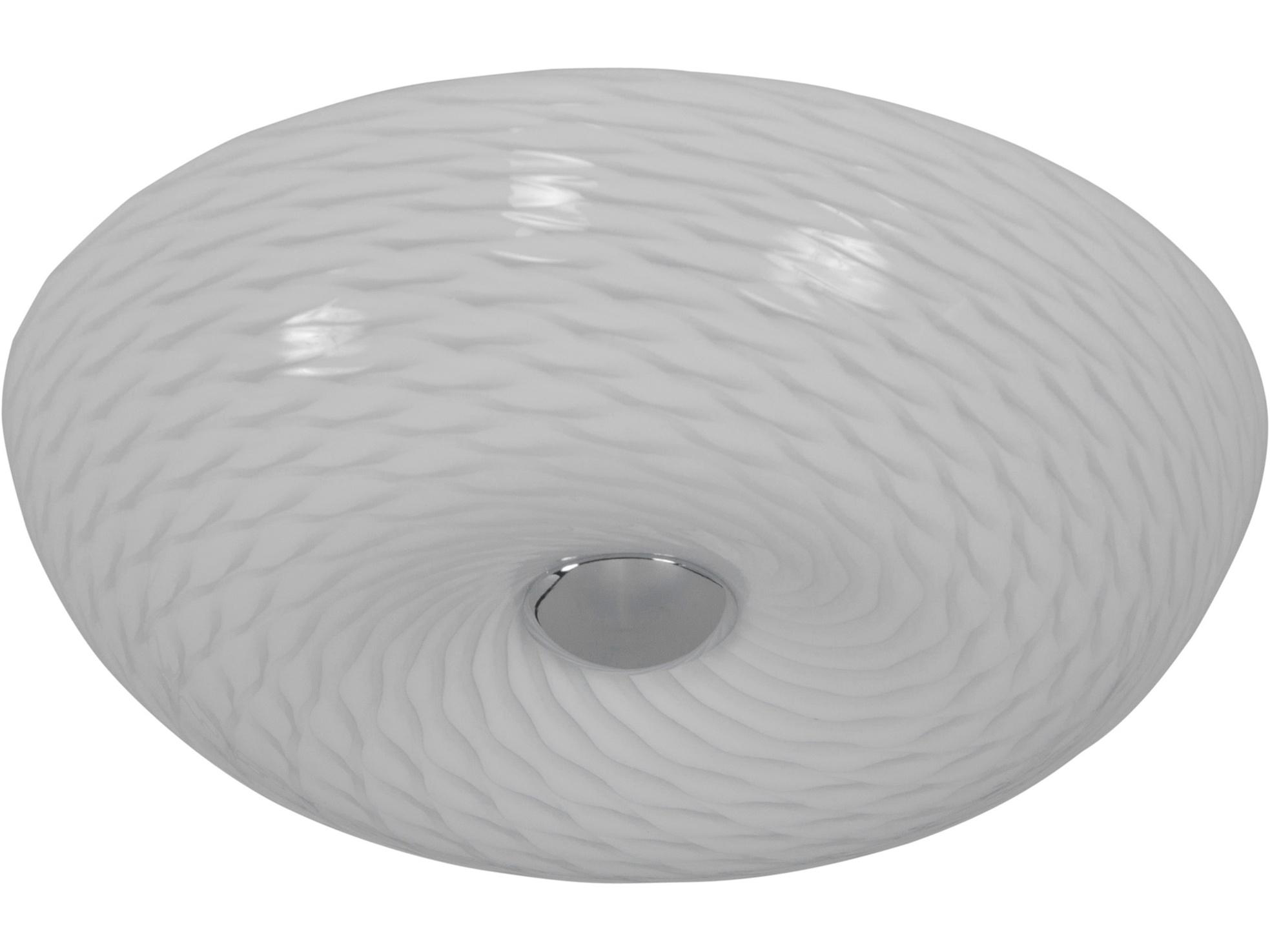 Varaluz Swirled Chrome Bowl Flush Mount