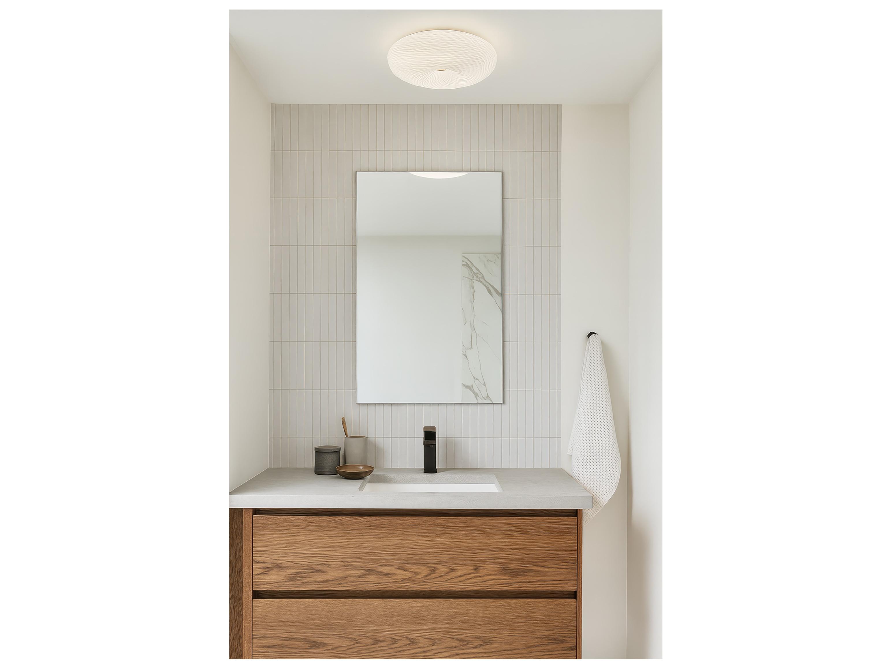 Varaluz Swirled Chrome Bowl Flush Mount