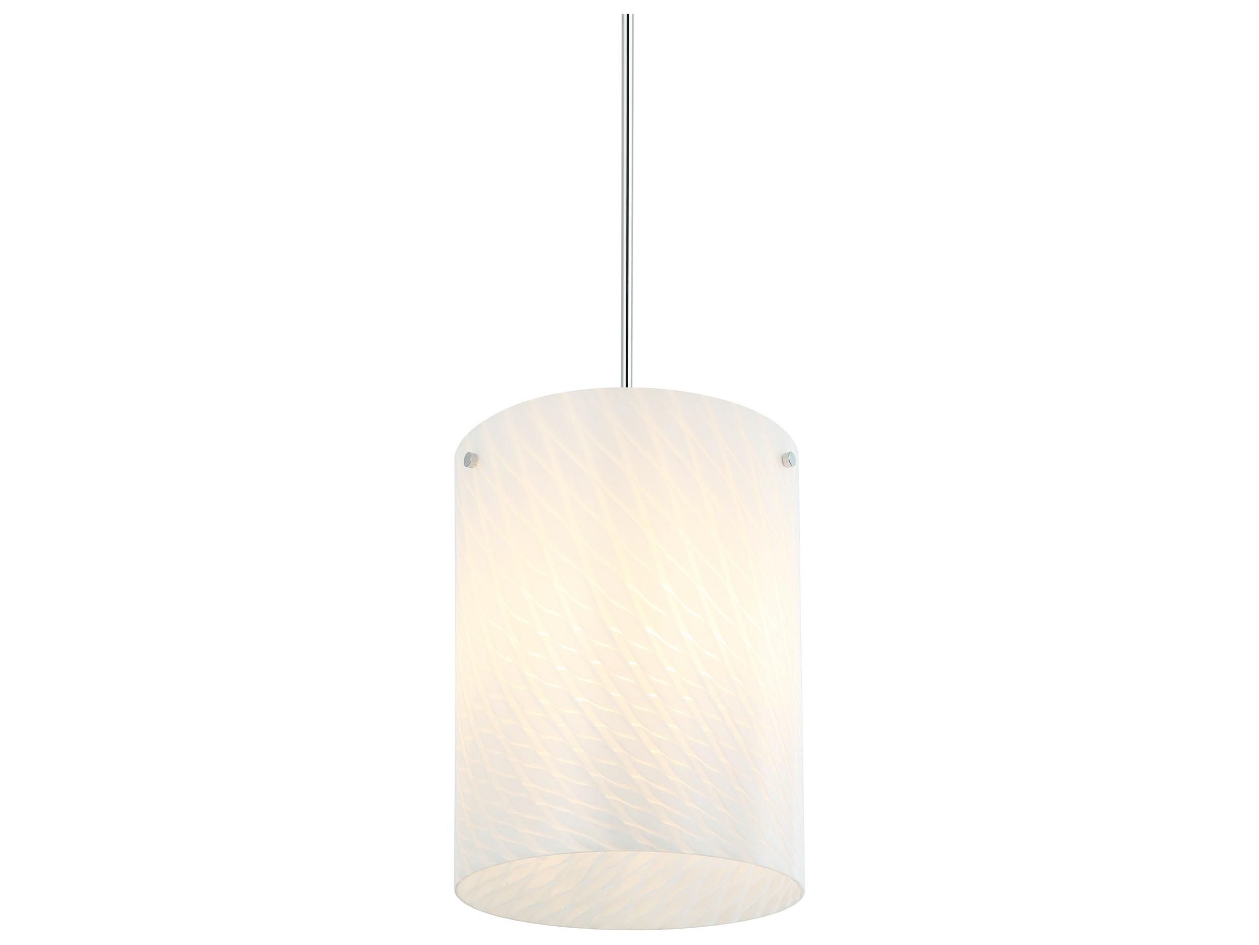 Varaluz Swirled Chrome Cylinder Mini Pendant