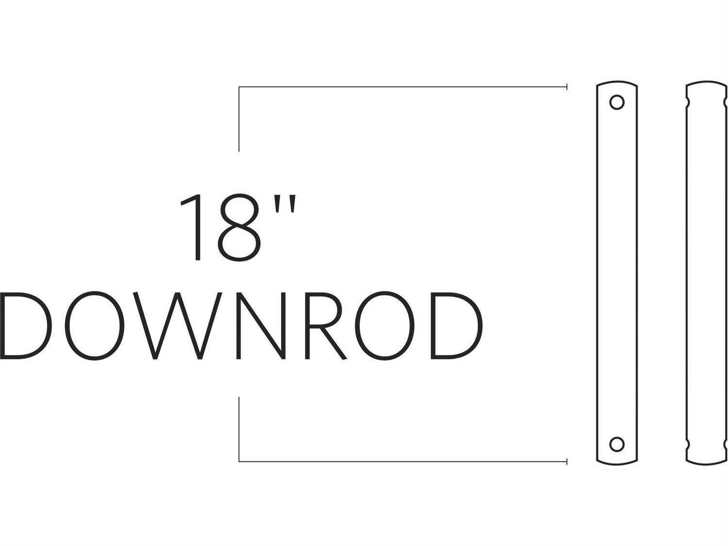 Visual Comfort Fan 18" Threaded Downrod