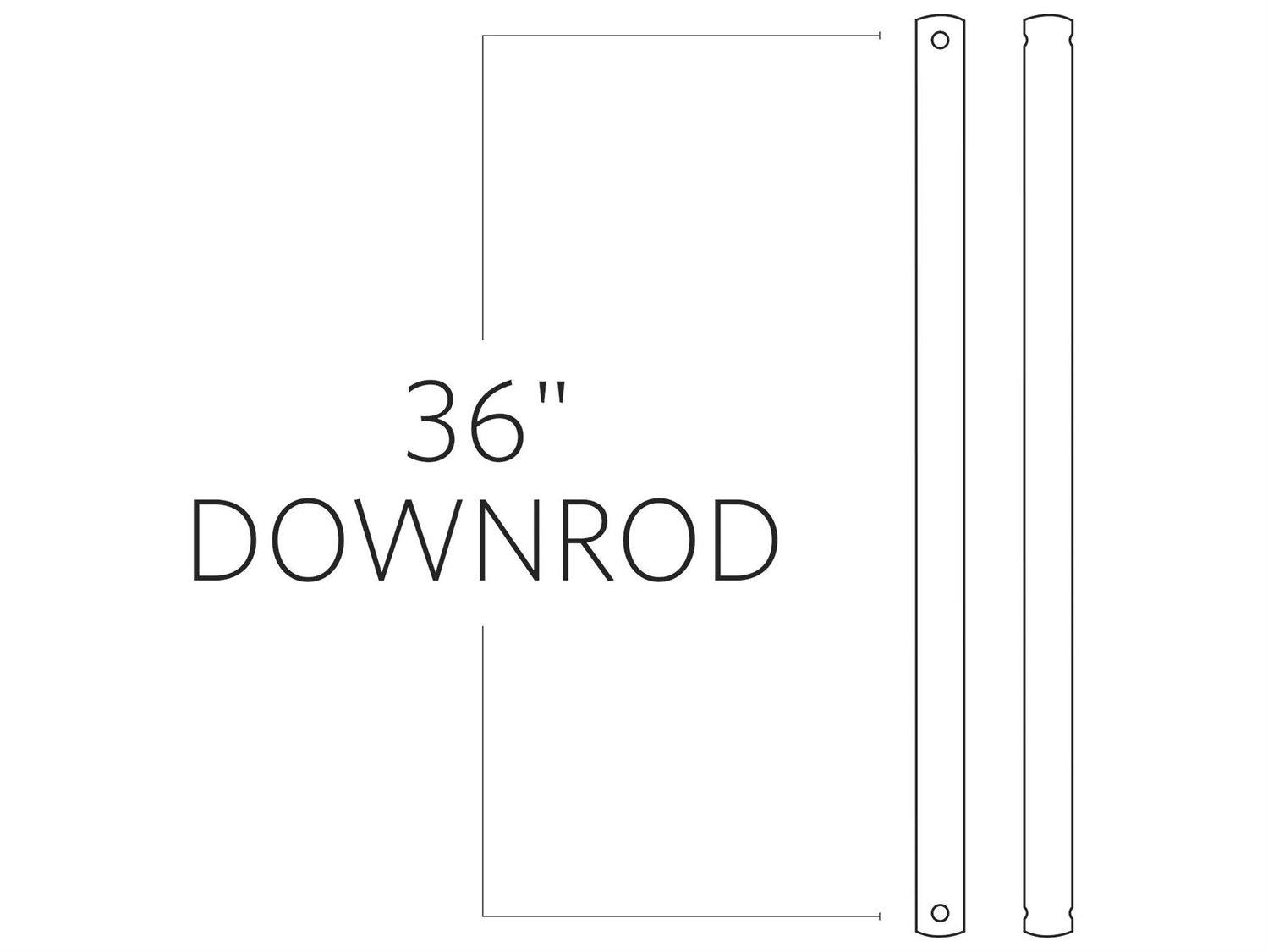 Visual Comfort Fan 36" Threaded Downrod