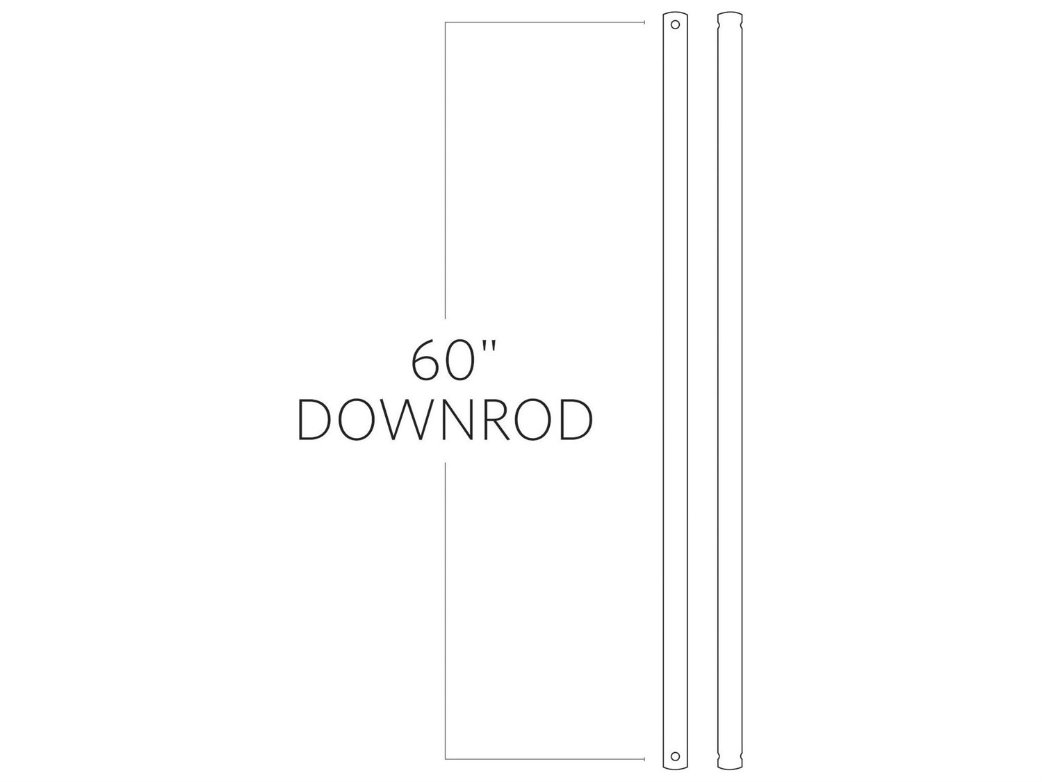 Visual Comfort Fan 60" Threaded Downrod