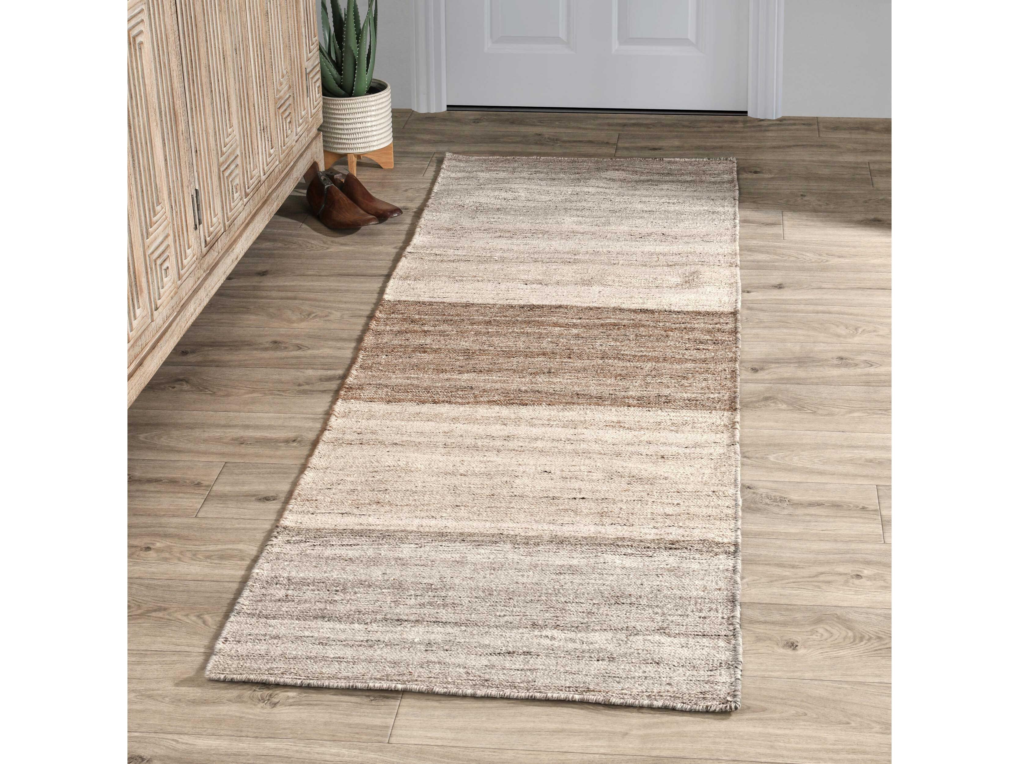 Villa by Classic Home Plateau Beach Striped Runner Area Rug