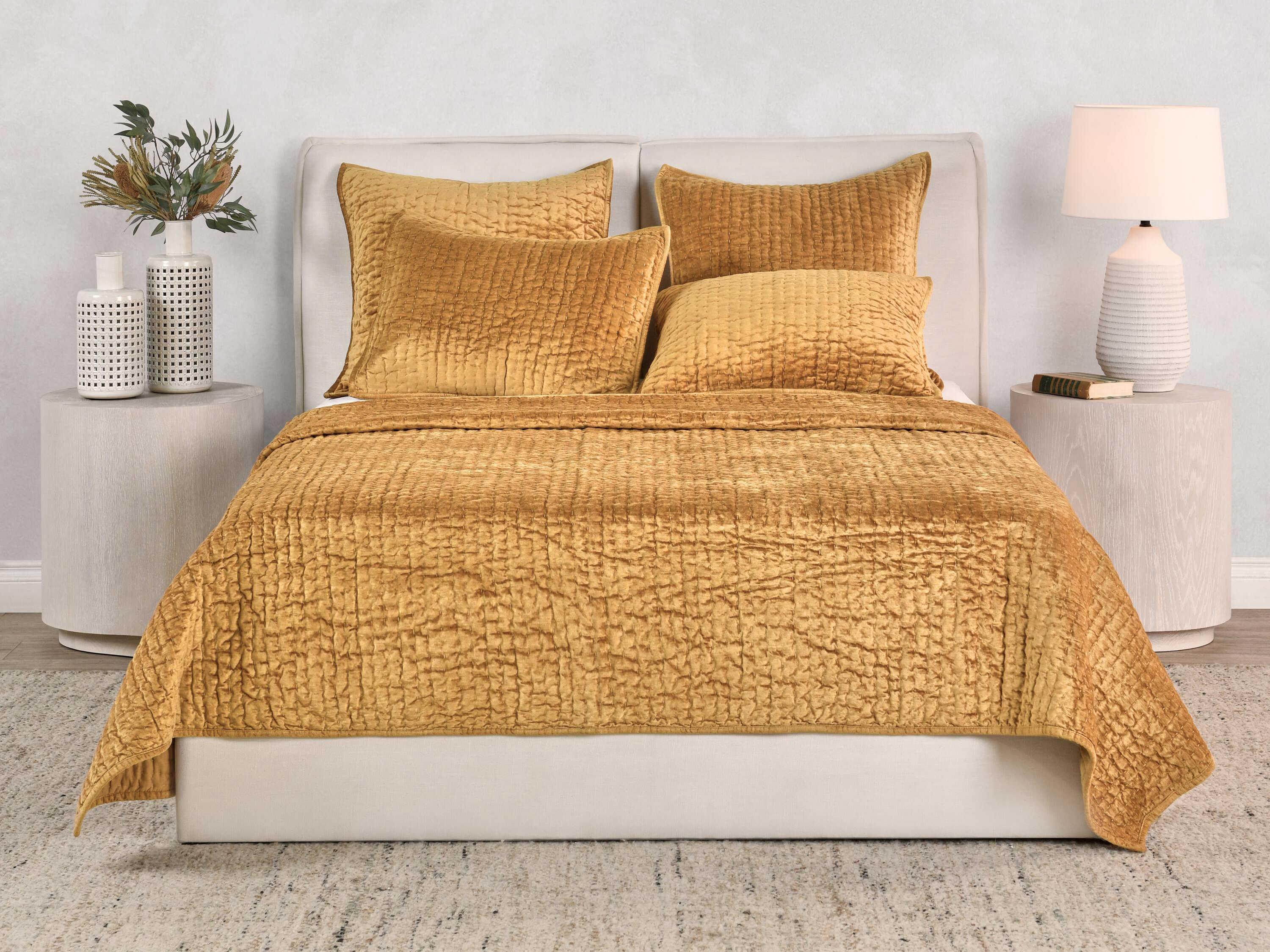 Villa by Classic Home Bari Gold Quilt