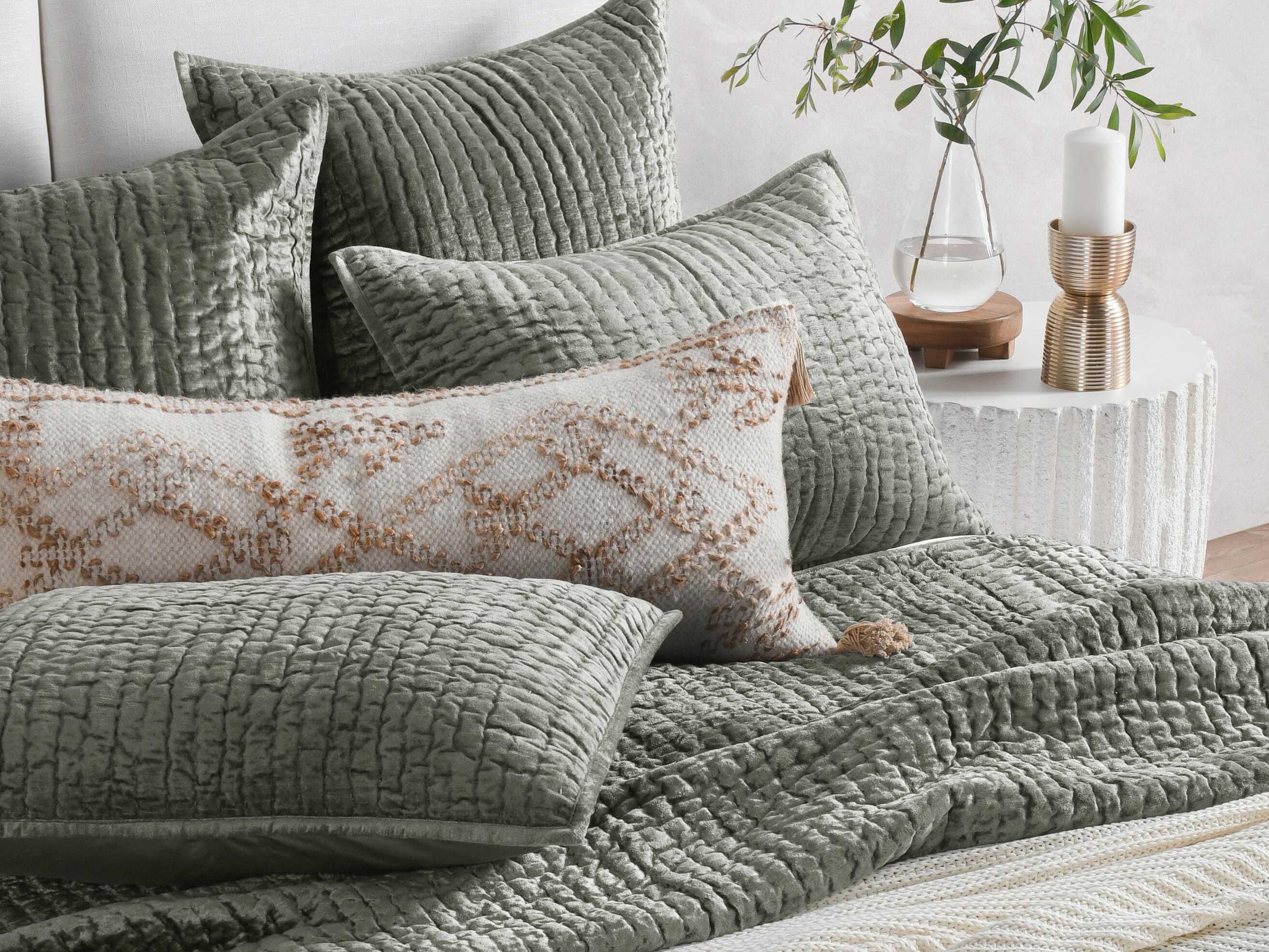 Villa by Classic Home Bari Sage Green Quilt