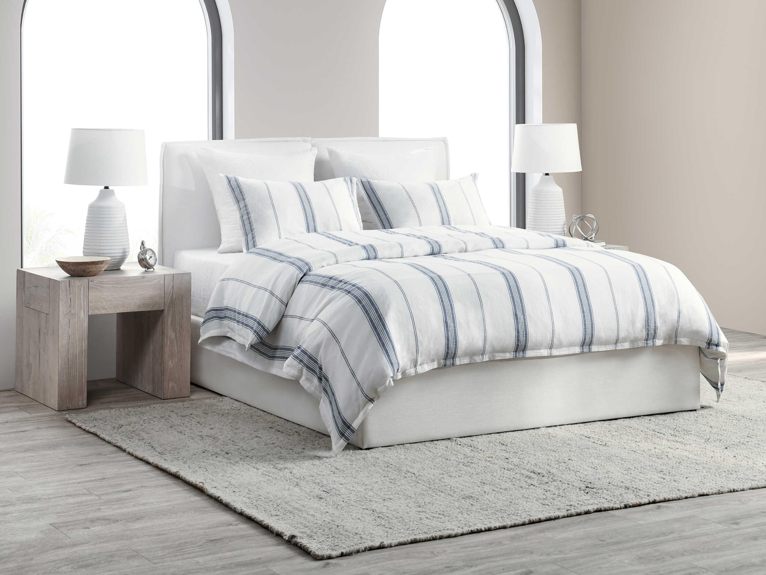 Villa by Classic Home Jayson Blue Stripe Duvet Cover