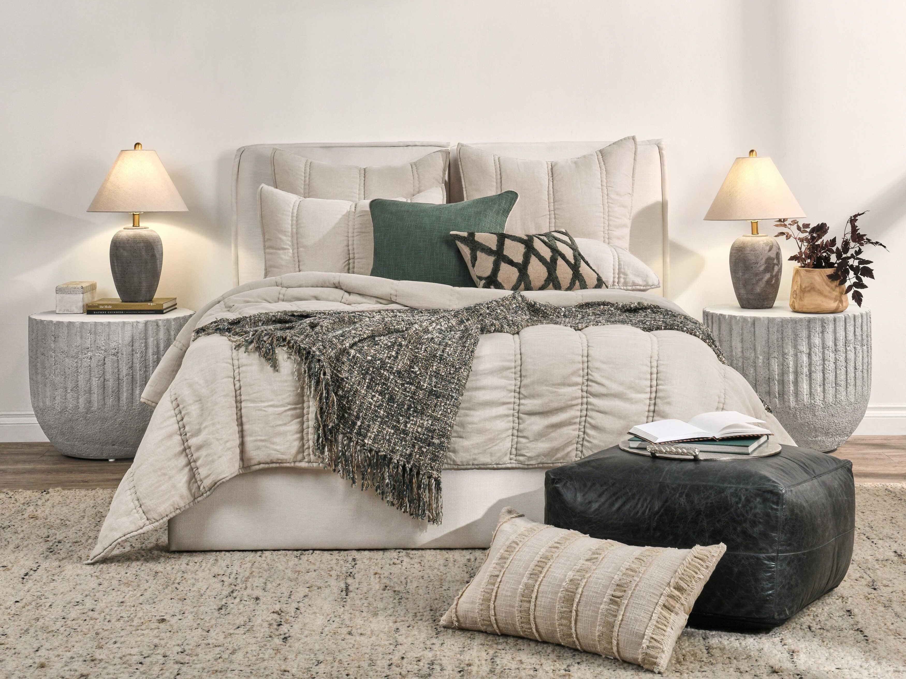 Villa by Classic Home Rowen Beige Quilt