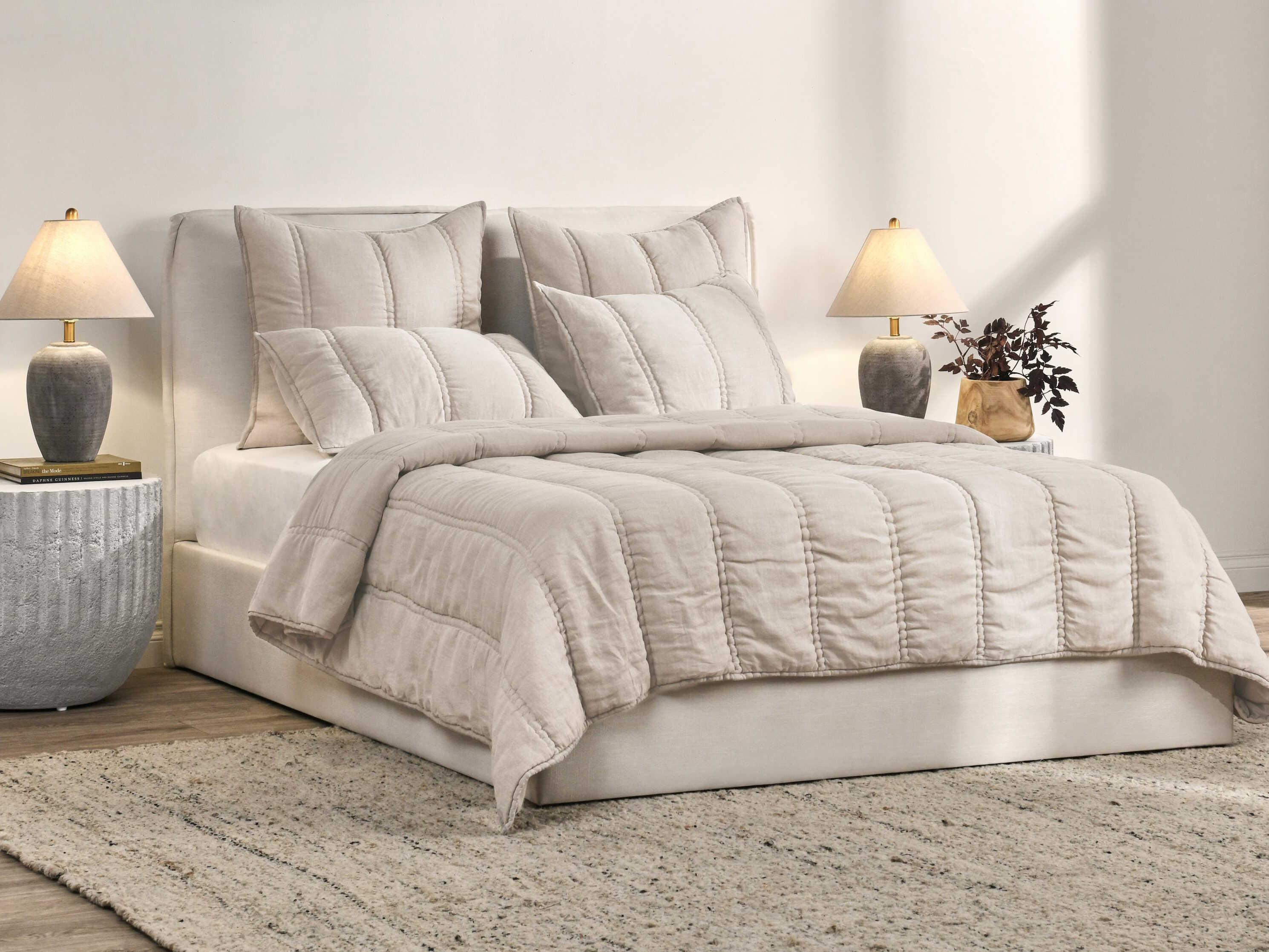 Villa by Classic Home Rowen Beige Quilt