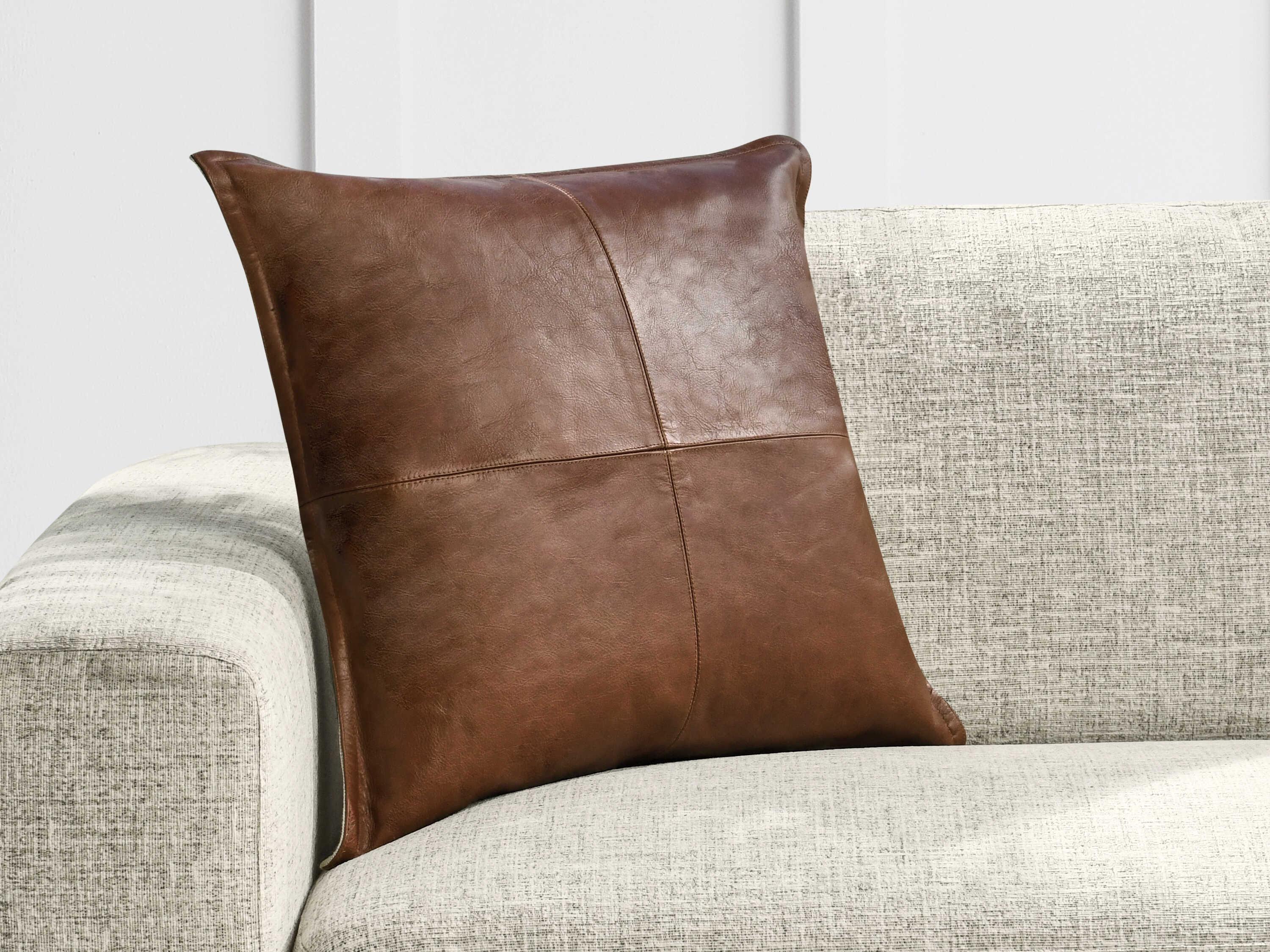 Villa by Classic Home Cheyenne Brown Throw Pillow