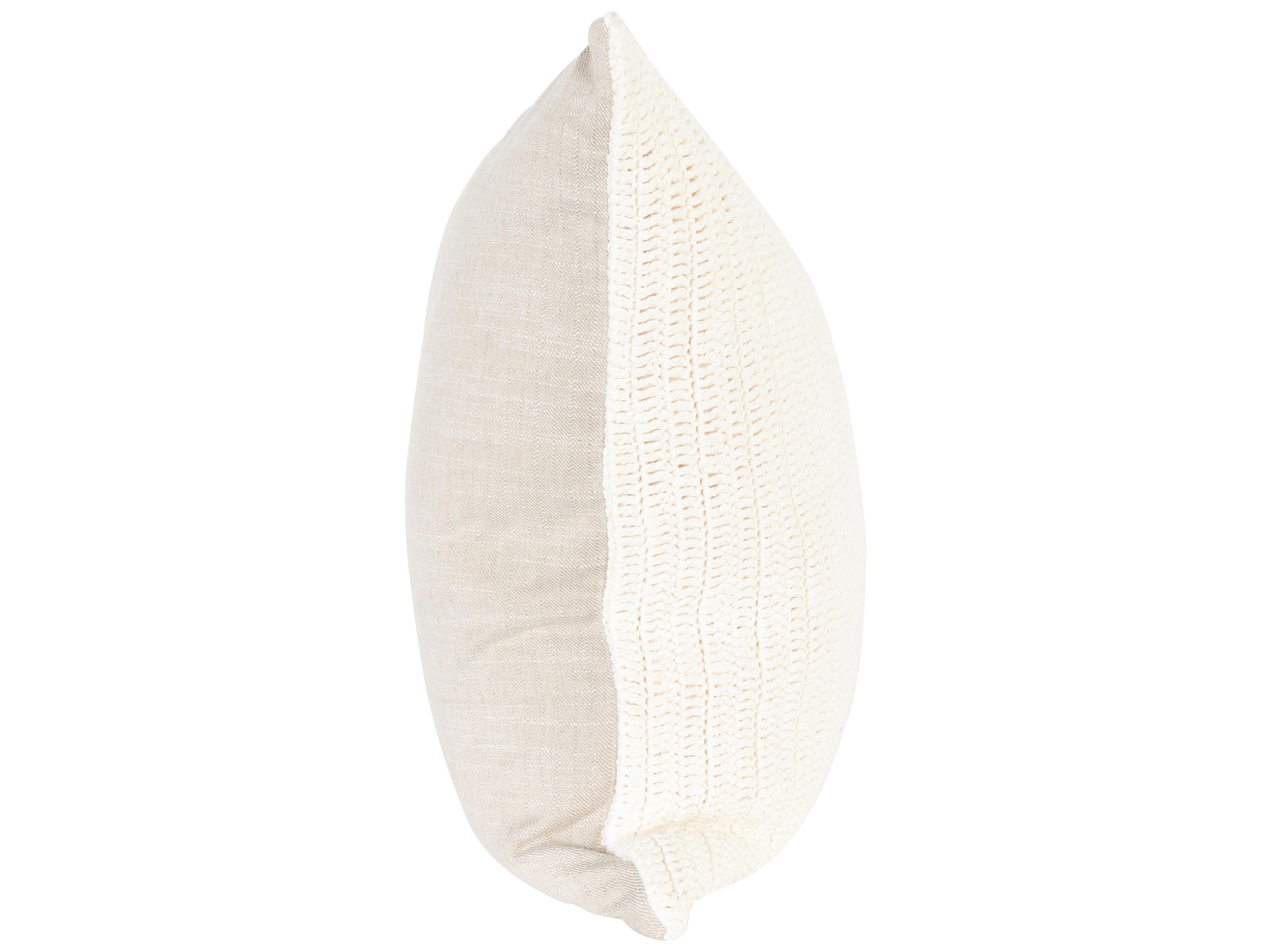 Villa by Classic Home Marcie Ivory Throw Pillow