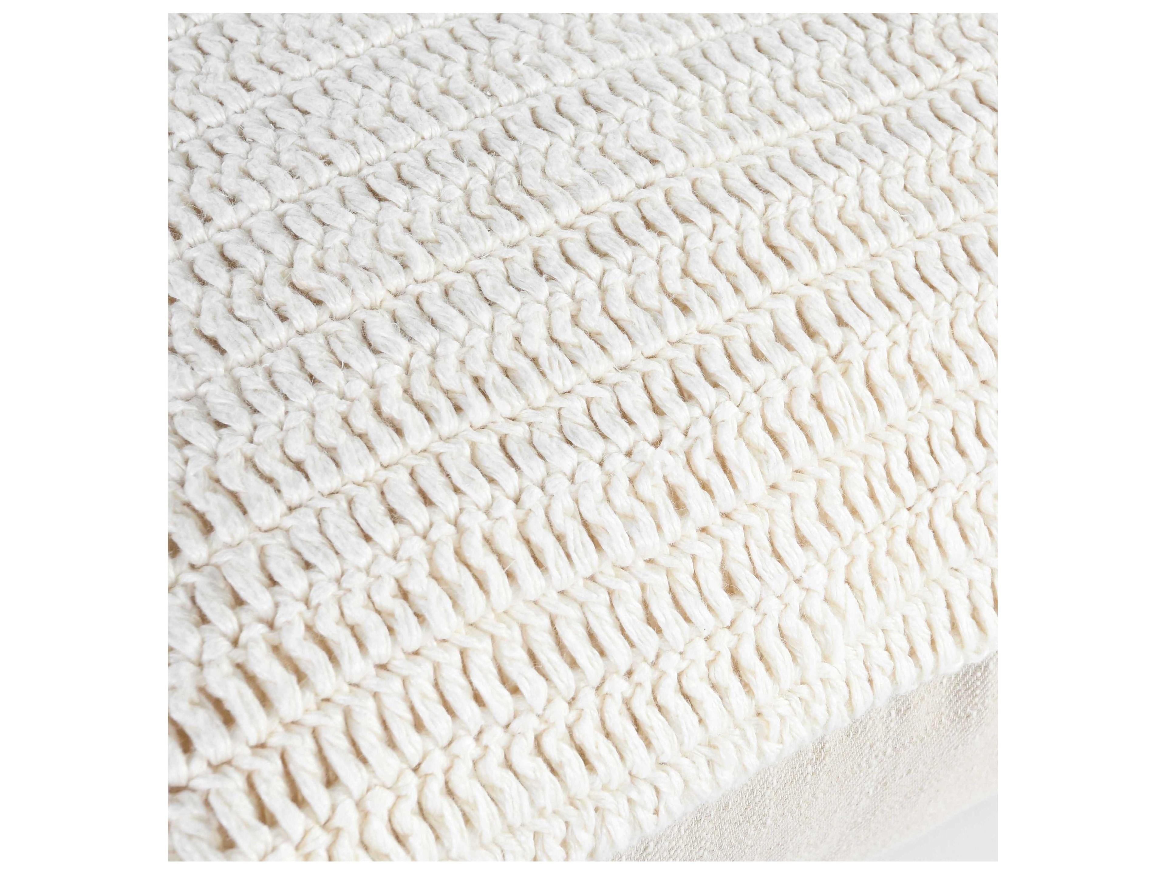 Villa by Classic Home Marcie Ivory Throw Pillow