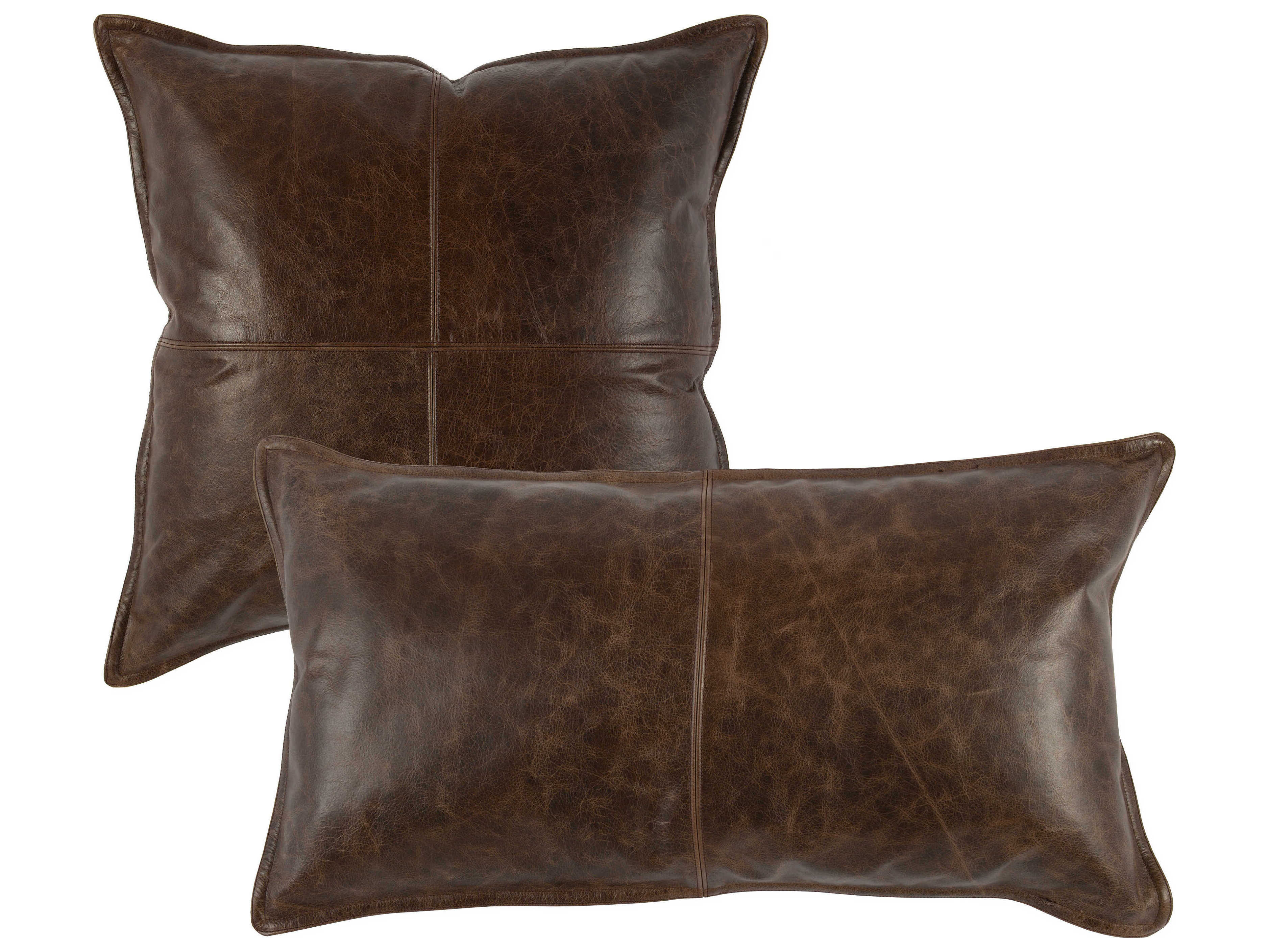 Villa by Classic Home Cheyenne Chocolate Brown Throw Pillow