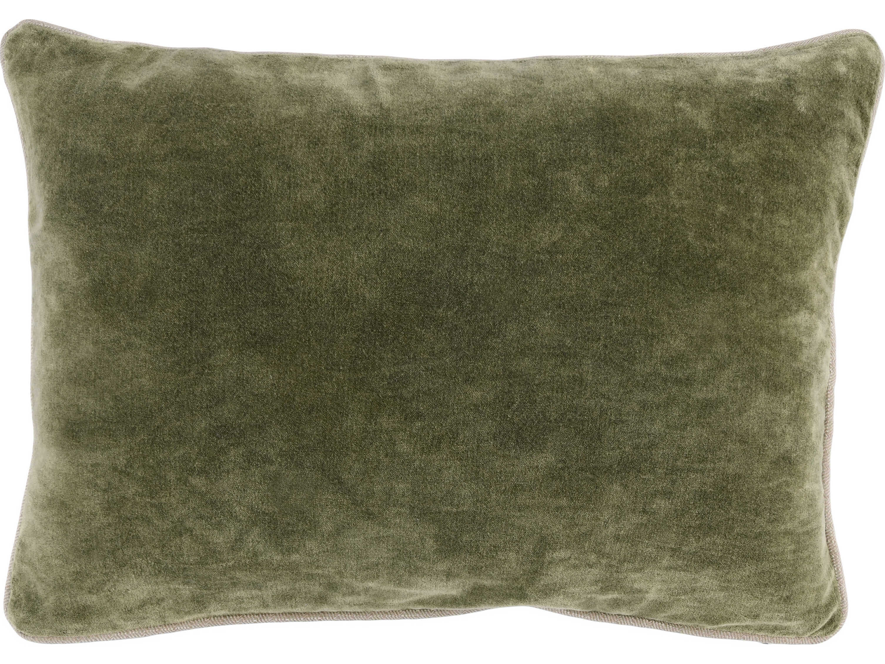Villa by Classic Home Harriet Moss Green Throw Pillow