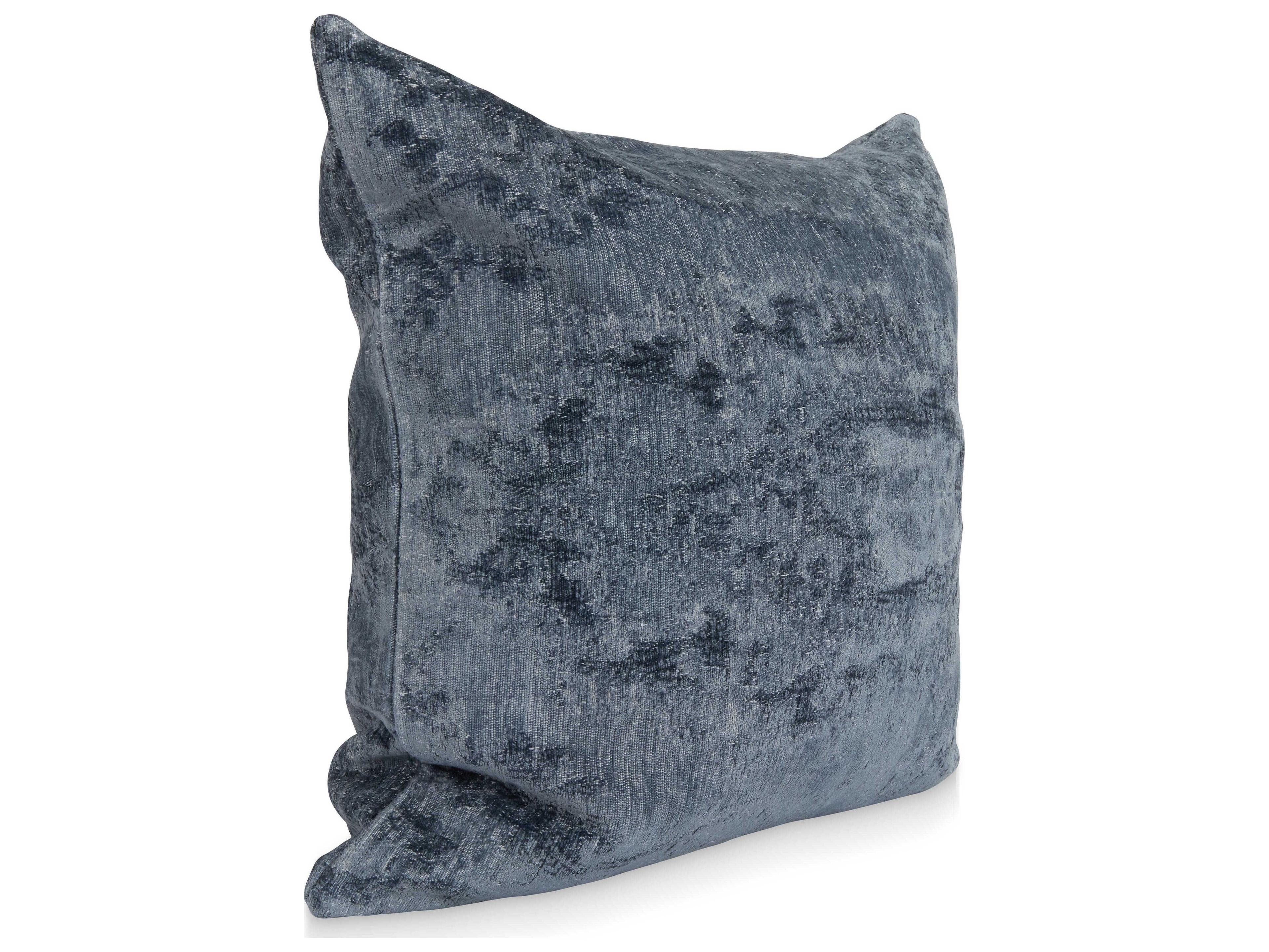 Villa by Classic Home Doolin Blue Throw Pillow