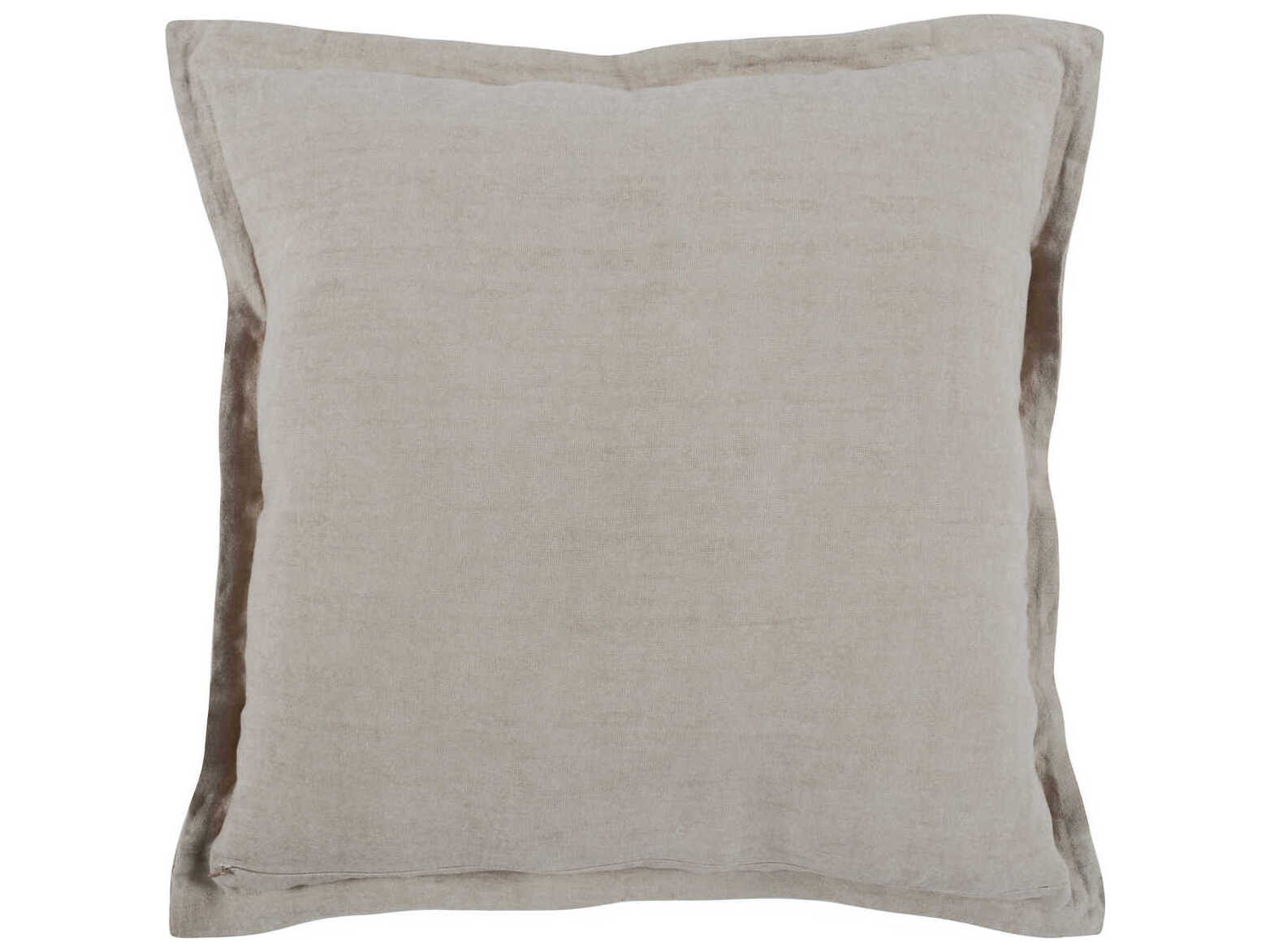 Villa by Classic Home Amy Natural Beige Throw Pillow