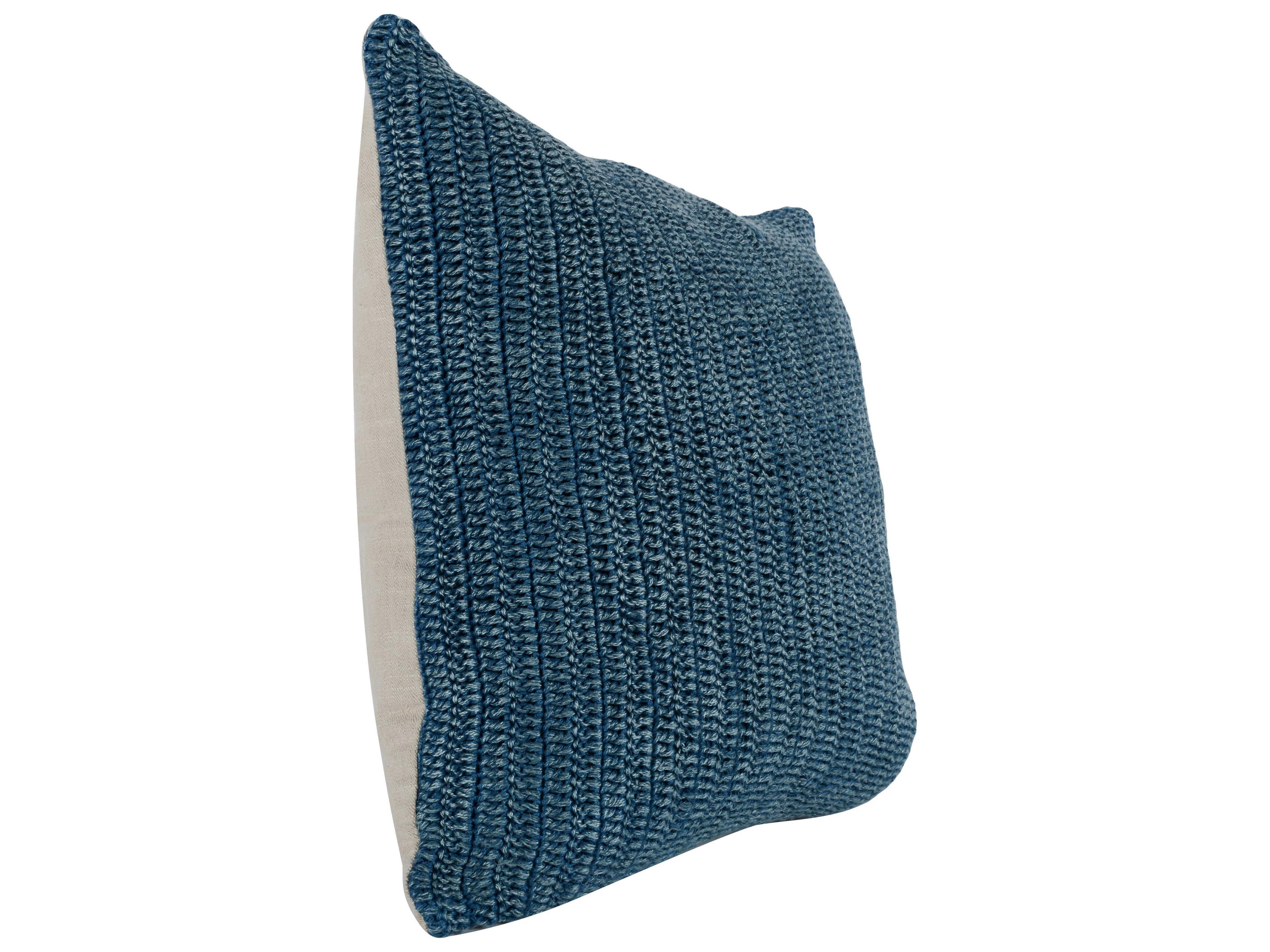 Villa by Classic Home Marcie Blue Throw Pillow