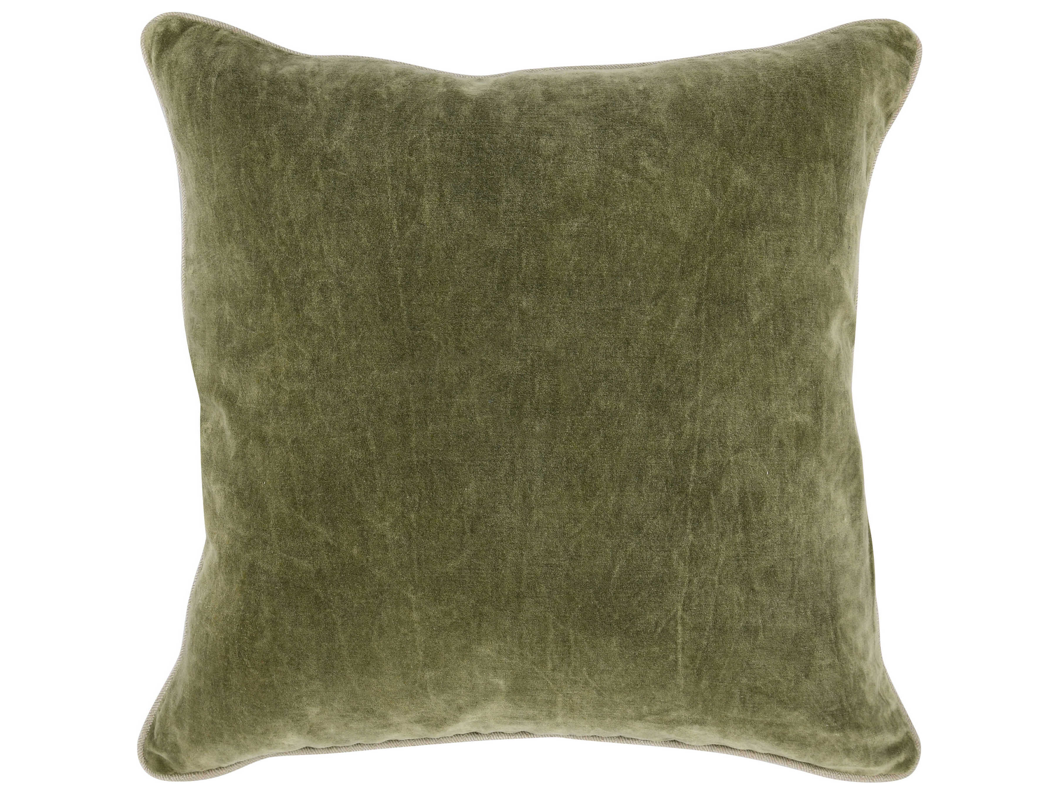 Villa by Classic Home Harriet Moss Green Throw Pillow